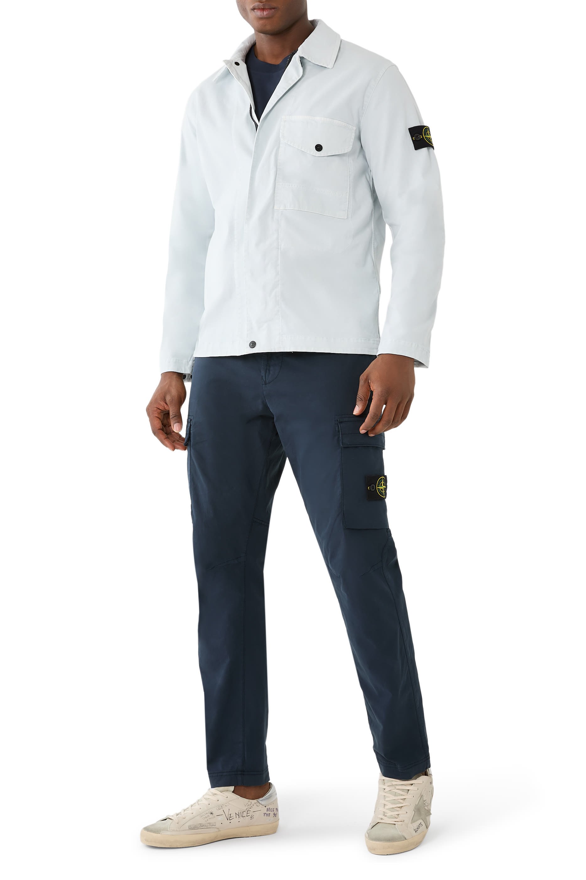 Logo Zip-Up Pocket Overshirt