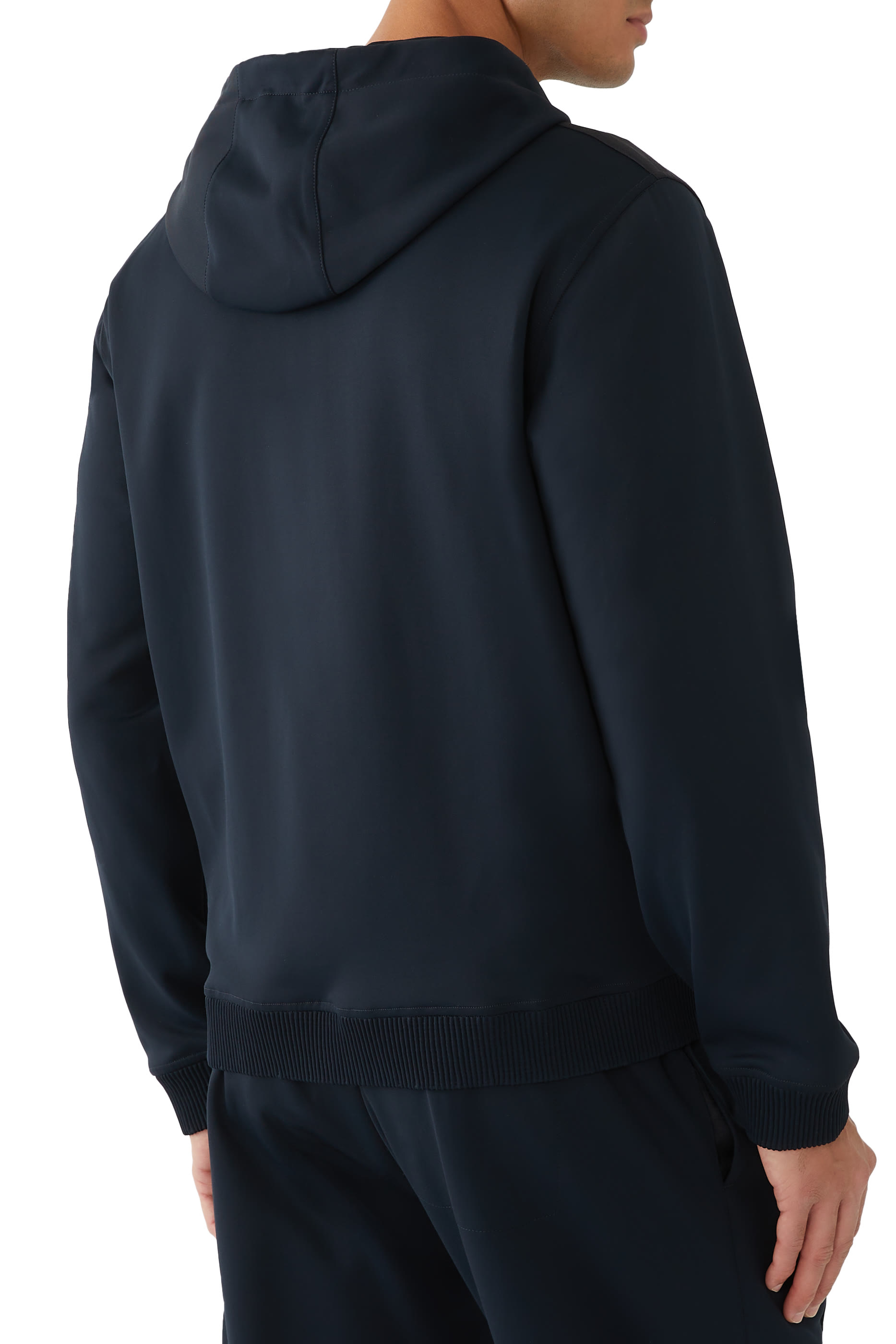 Cotton Full-Zip Hooded Blouson