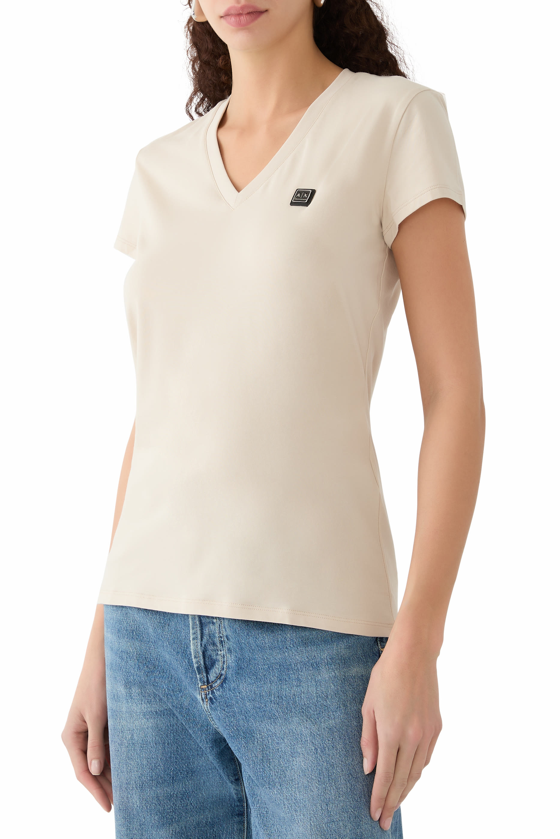 AX Logo V-Neck T-Shirt