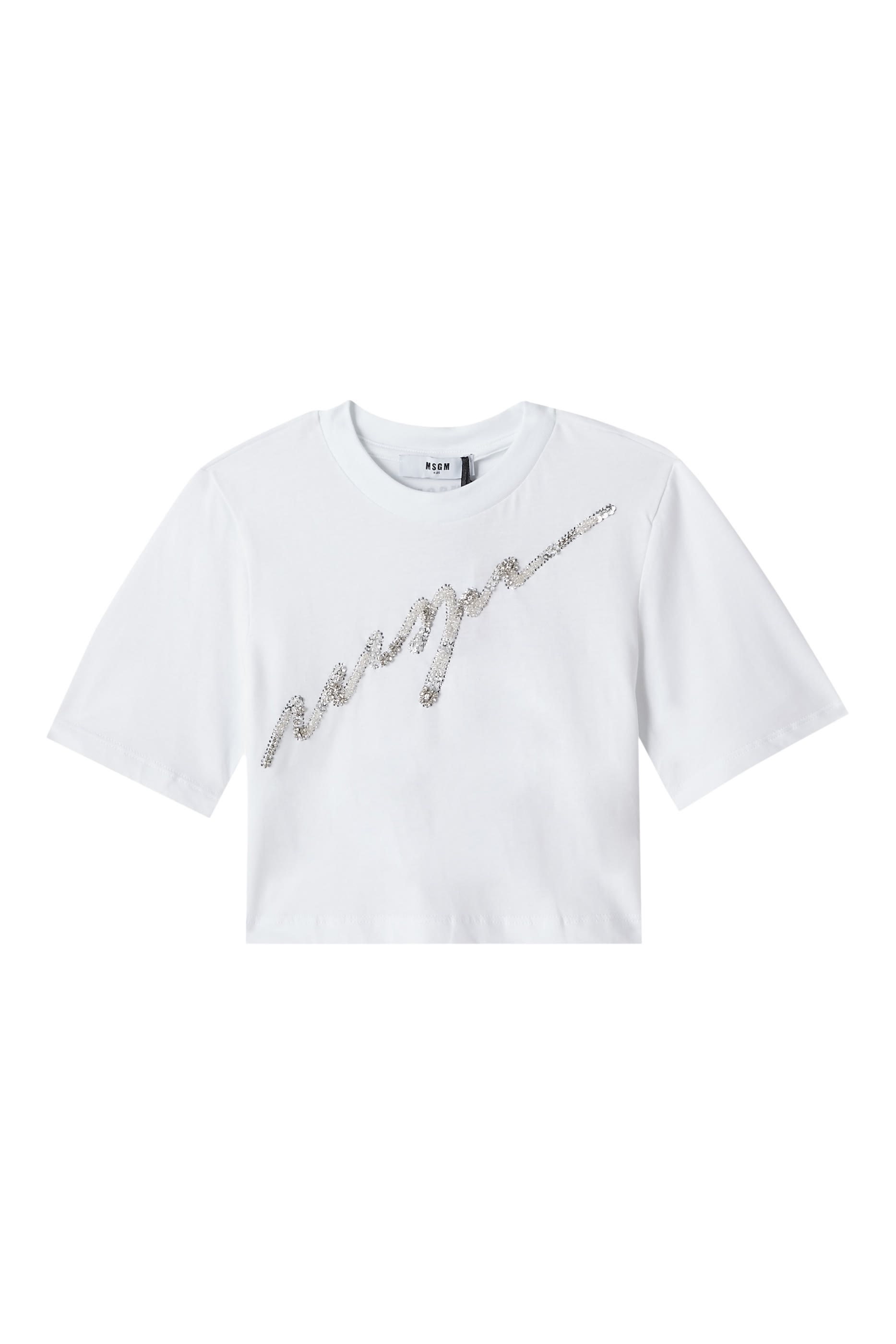 Kids Embellished Cropped T-Shirt