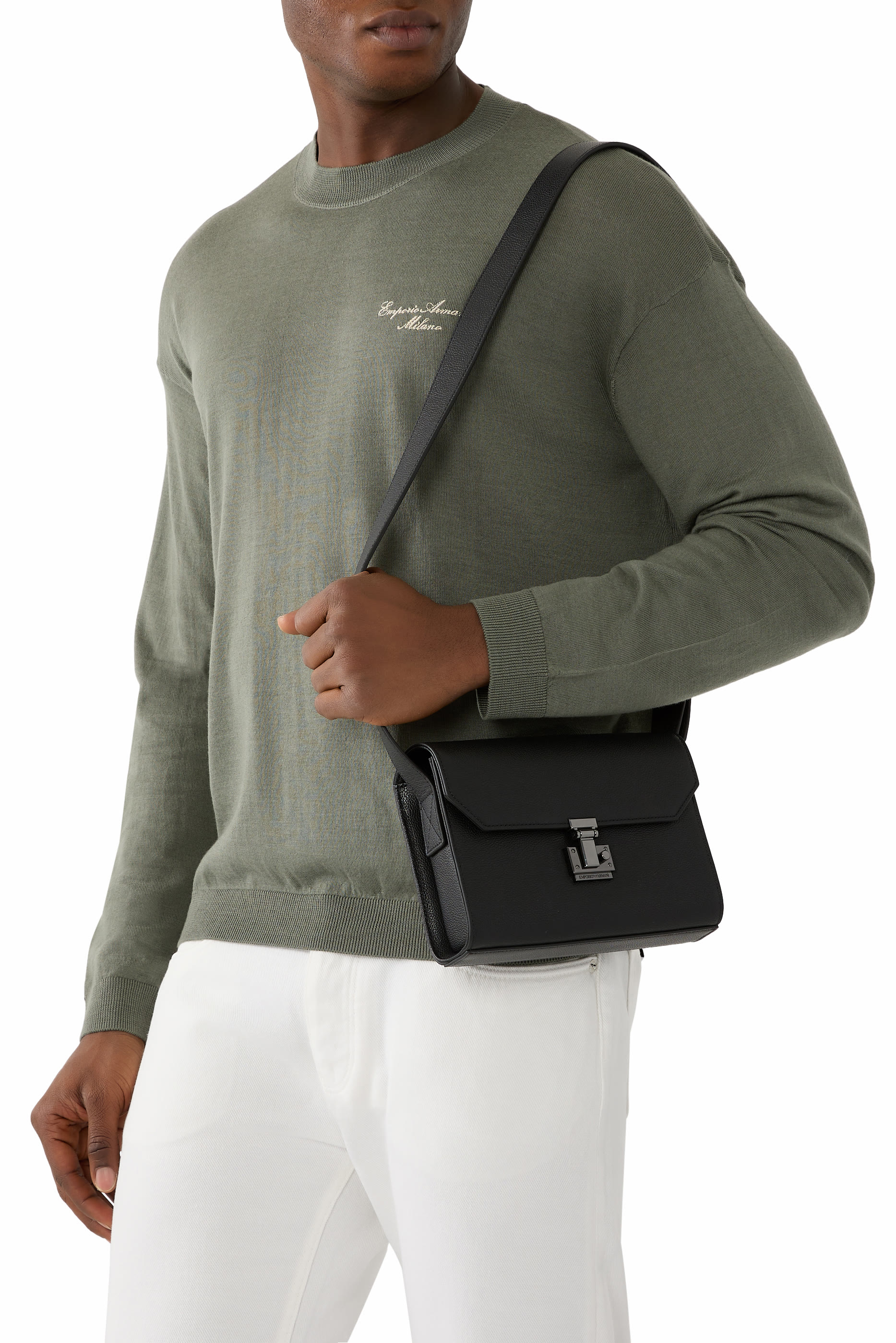 Logo Leather Crossbody Bag