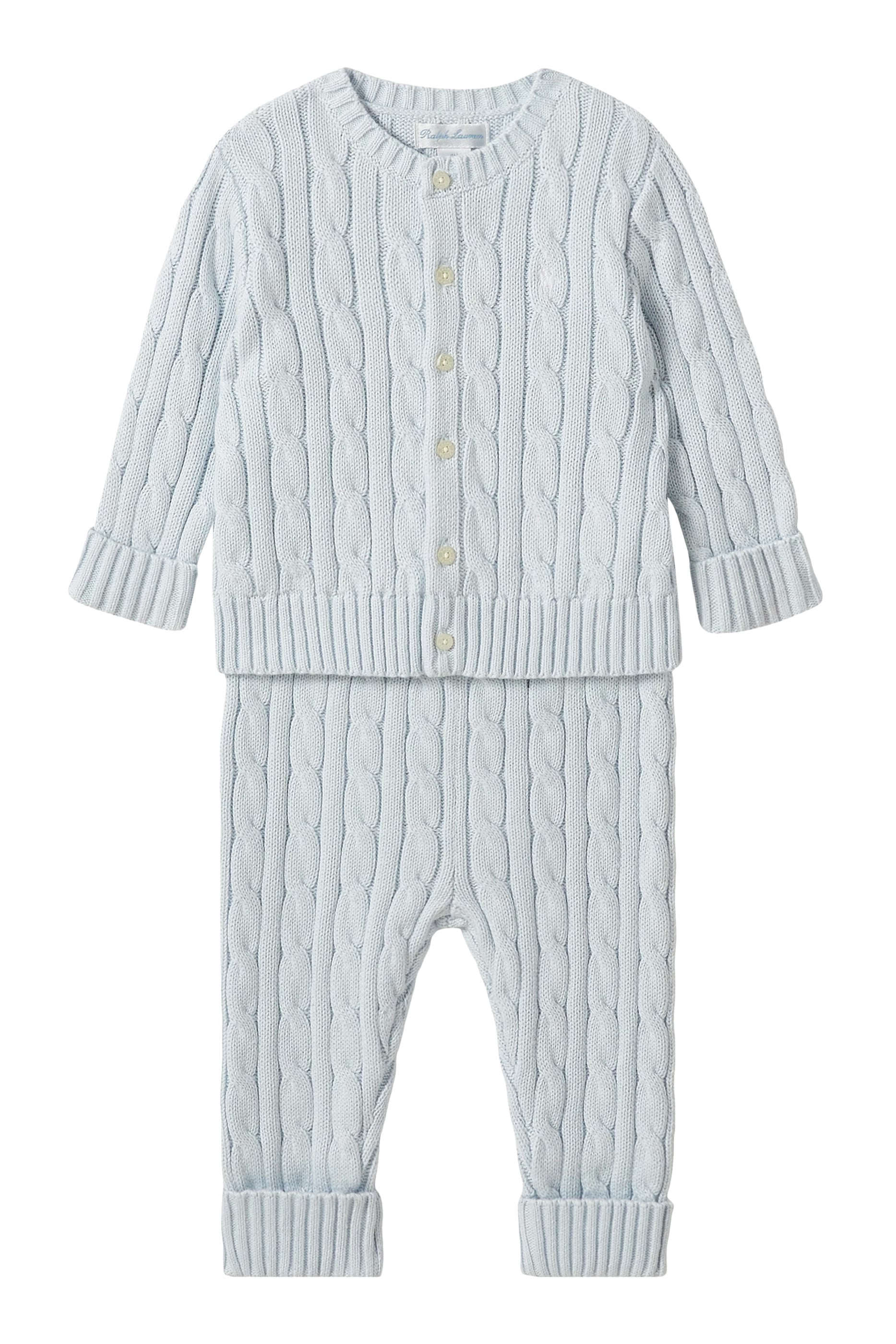 Kids Cotton Cardigan and Pants Set