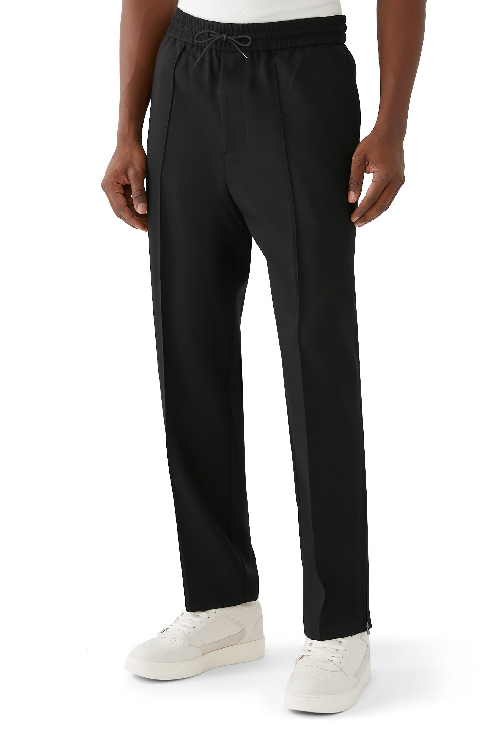 Wool-Blend Drawstring Pants