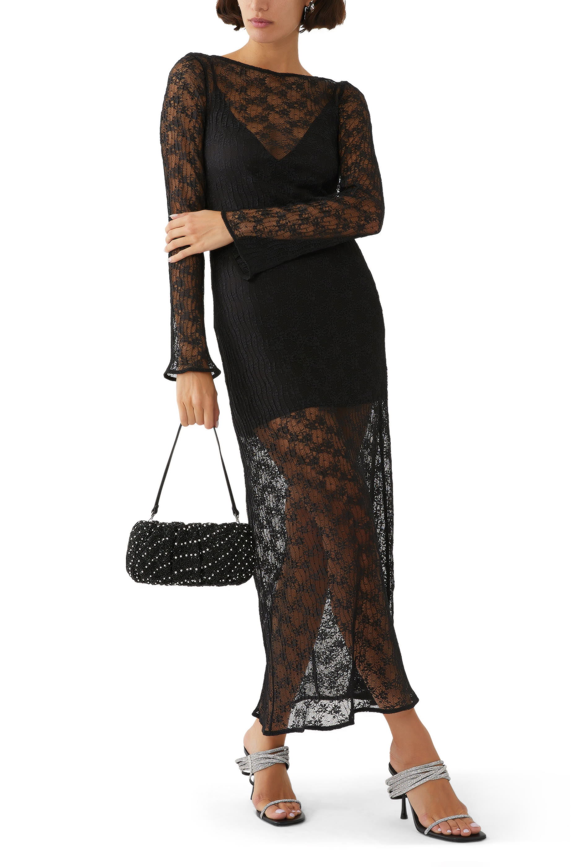 Sol Lace Long Sleeve Maxi Dress
