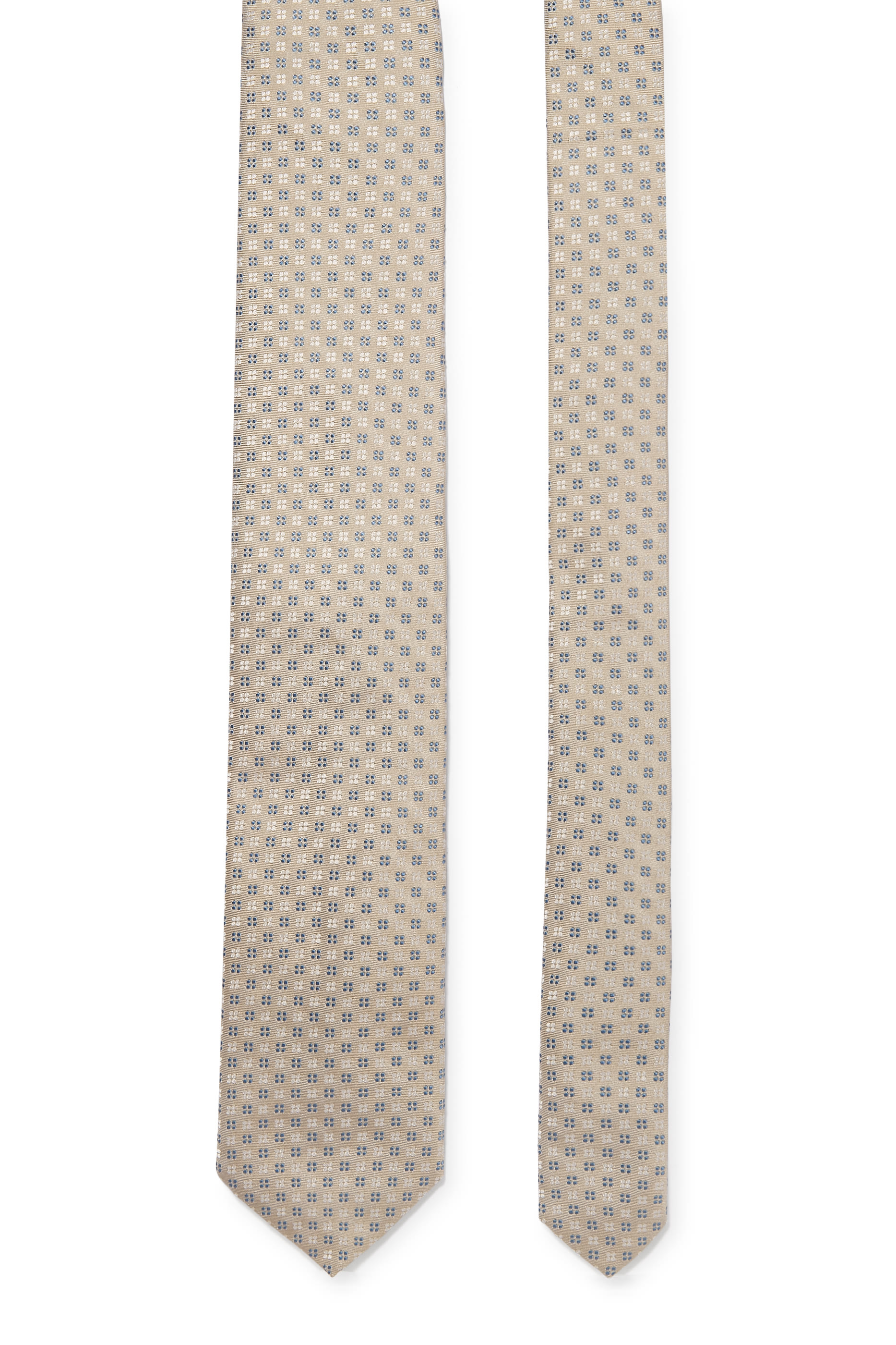 Jacquard Pattern Silk-Blend Tie