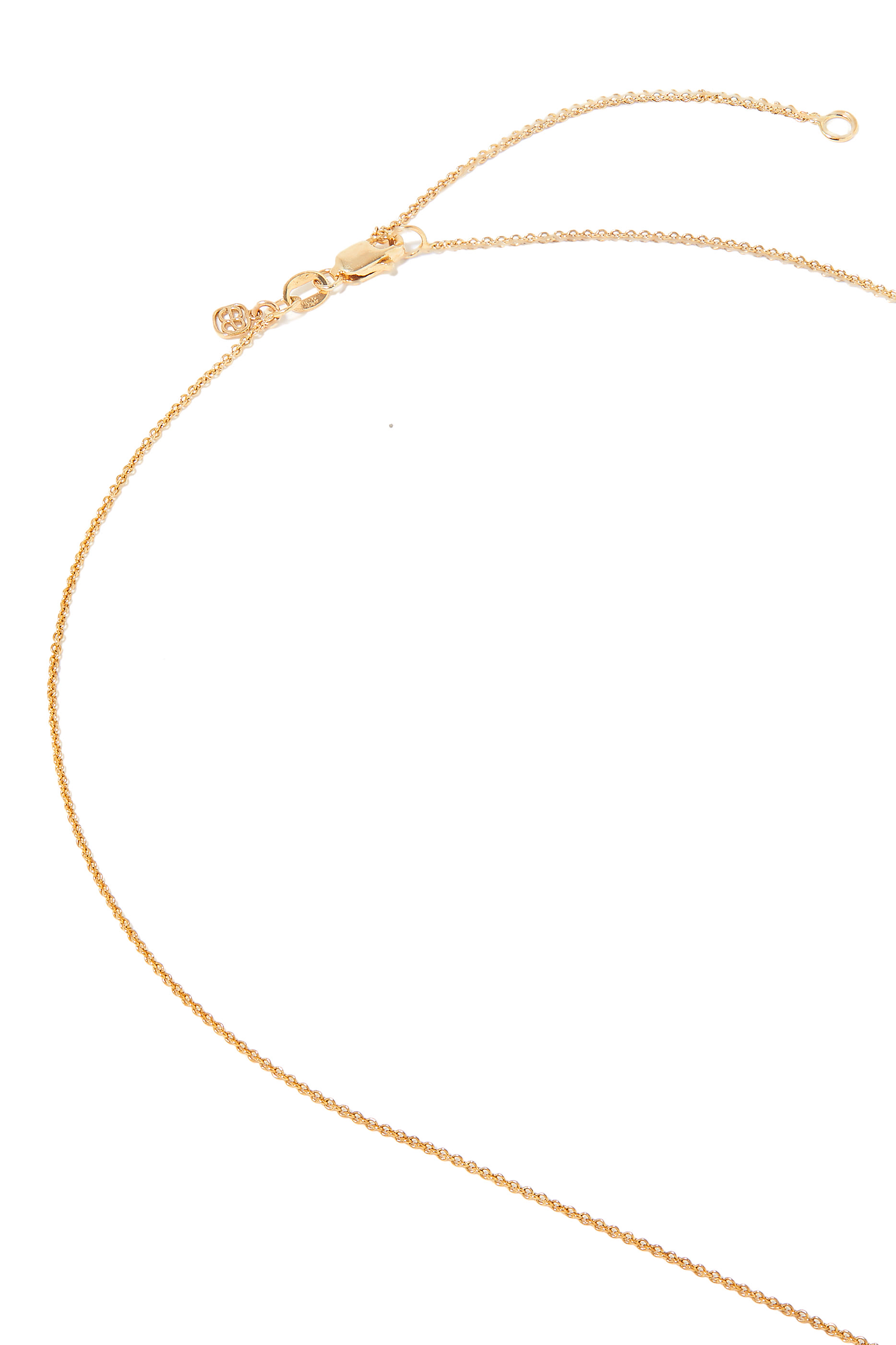 Kids Tiny Hamsa Medallion Necklace, 14k Gold and Enamel