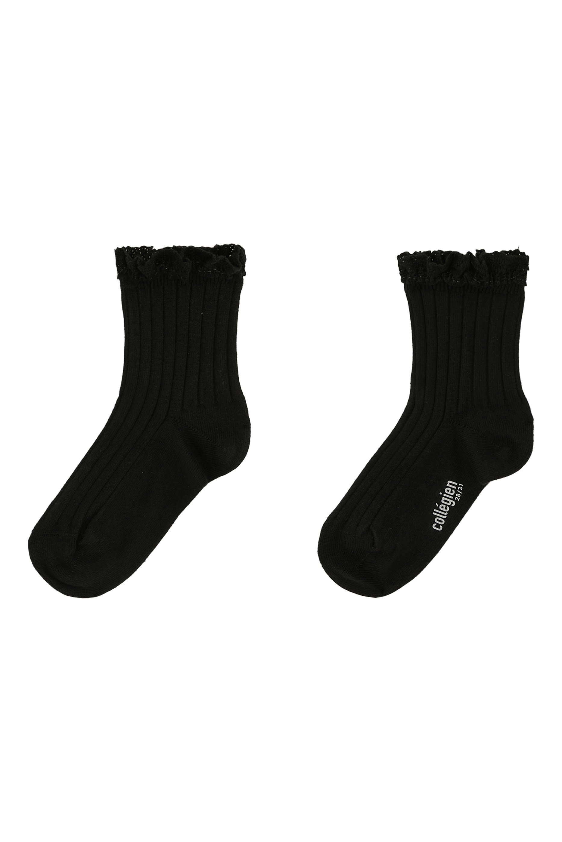 Kids Lili Lace Trim Ribbed Ankle Socks