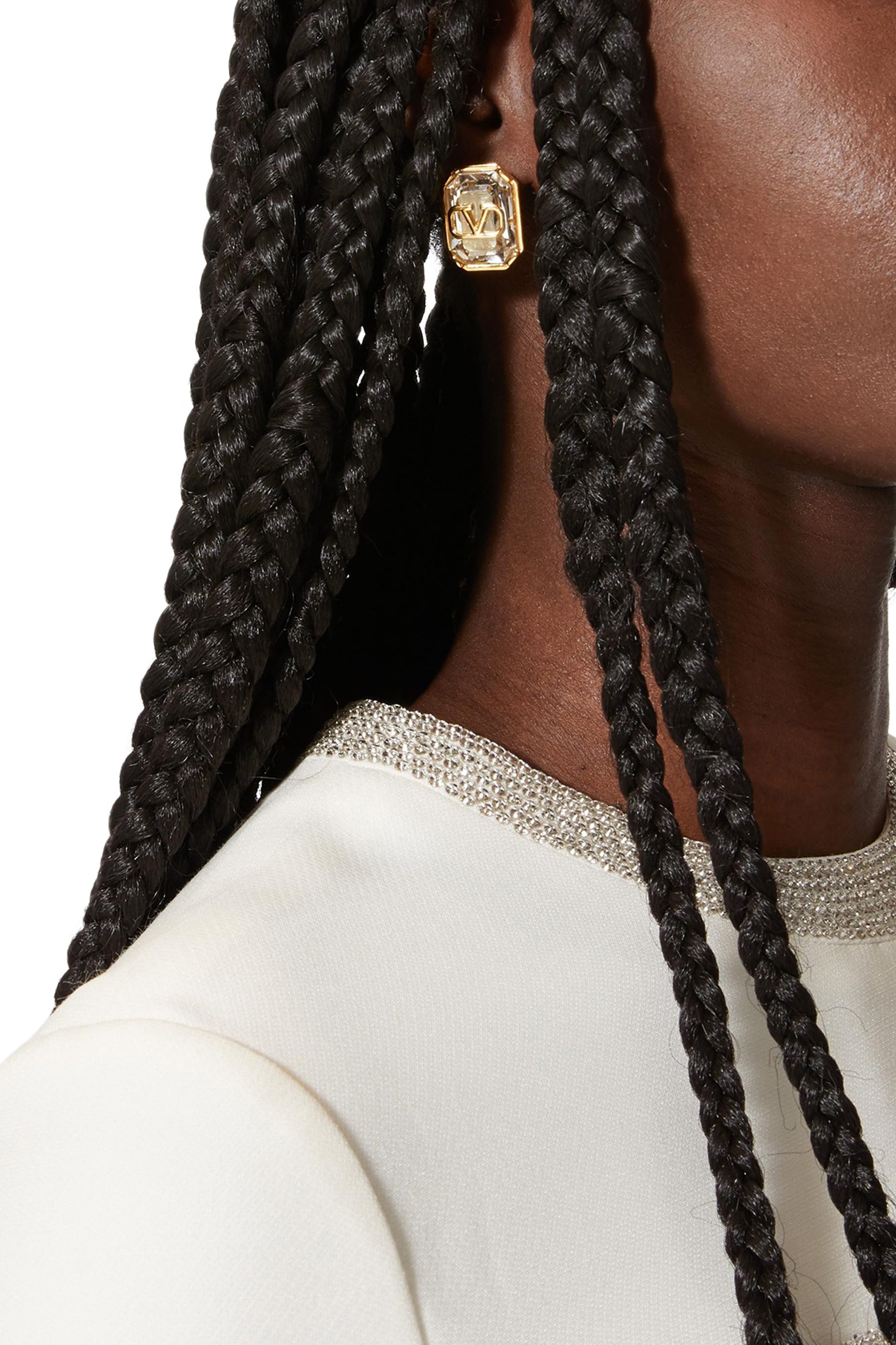 Valentino Garavani VLogo Signature Crystal Stud Earrings