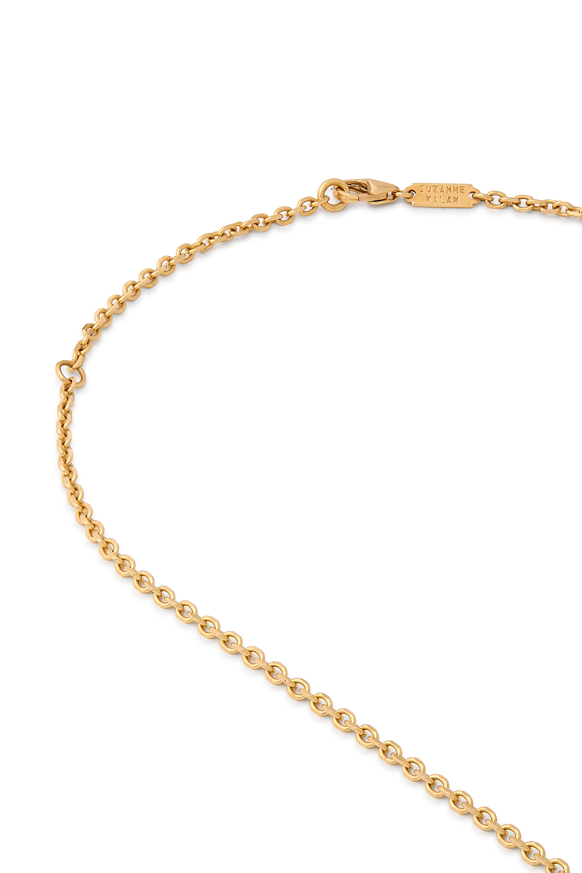 Fireworks Sapphire Large Dog Tag Pendant, 18K Yellow Gold, Diamonds & Sapphires