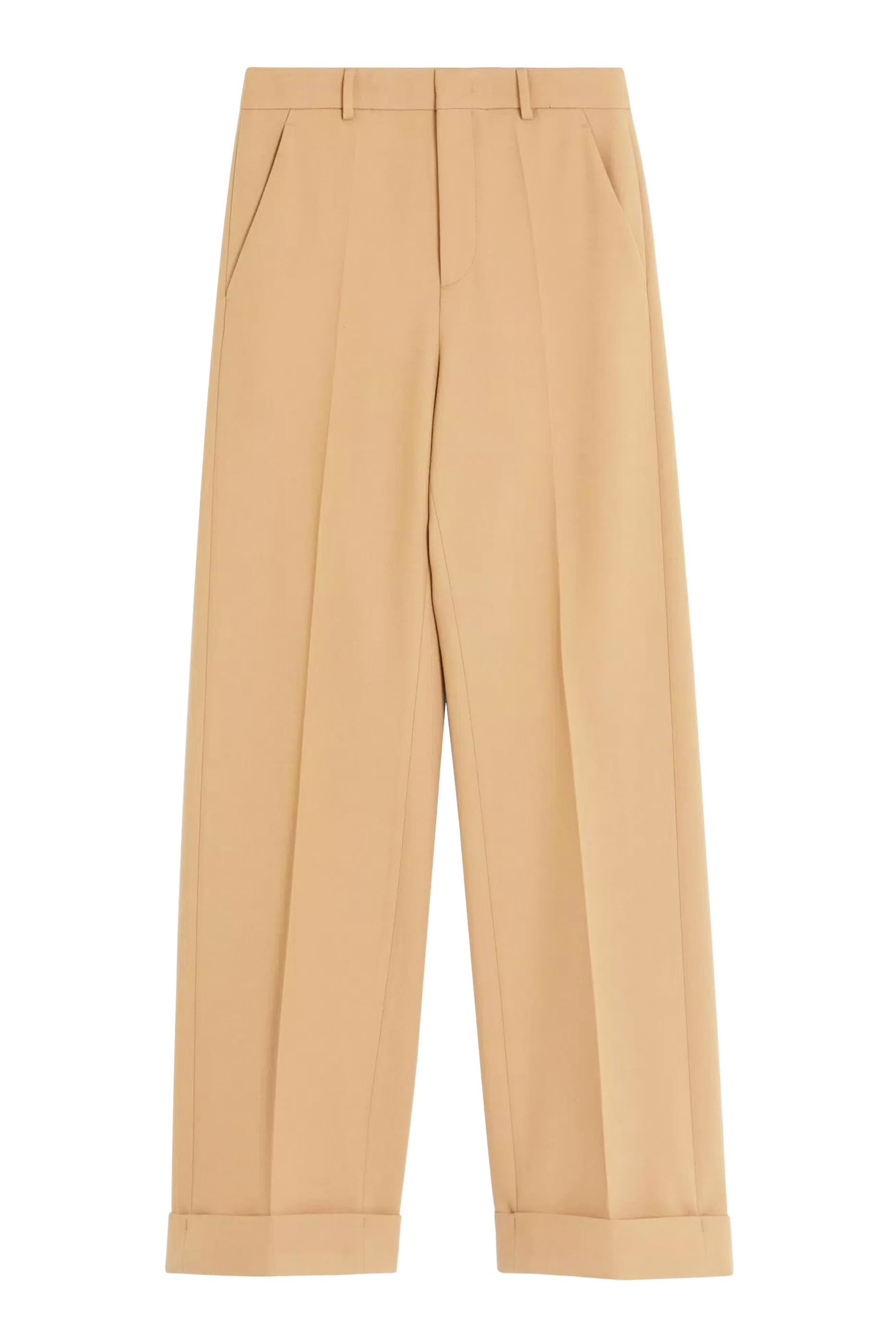 Straight-Fit Wool Trousers