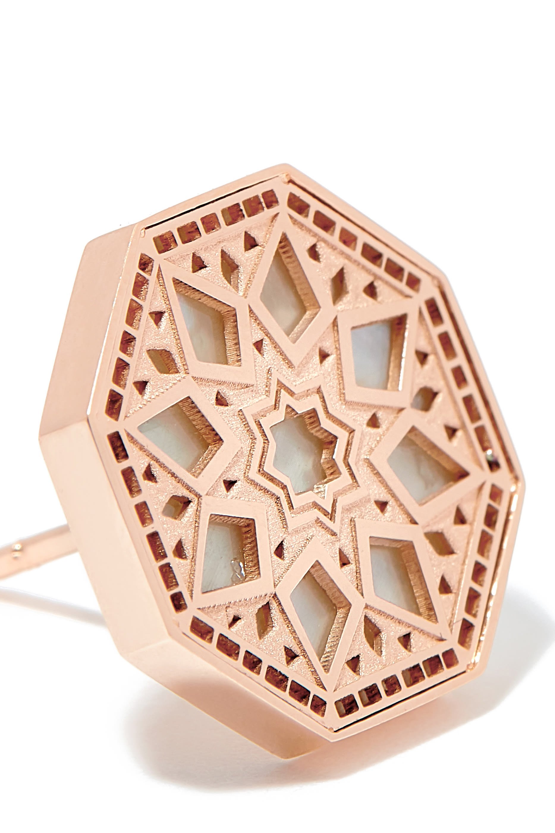 Classic Turath Small Earrings, 18k Pink Gold & Mother-of-Pearl