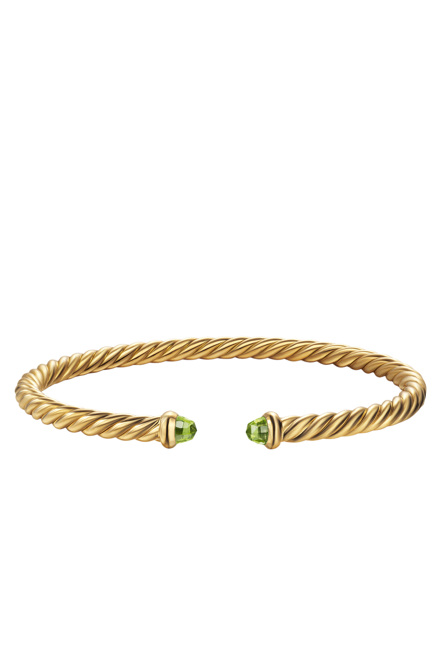 Cablespira&reg; Flex Bracelet, 18K Yellow Gold & Peridot