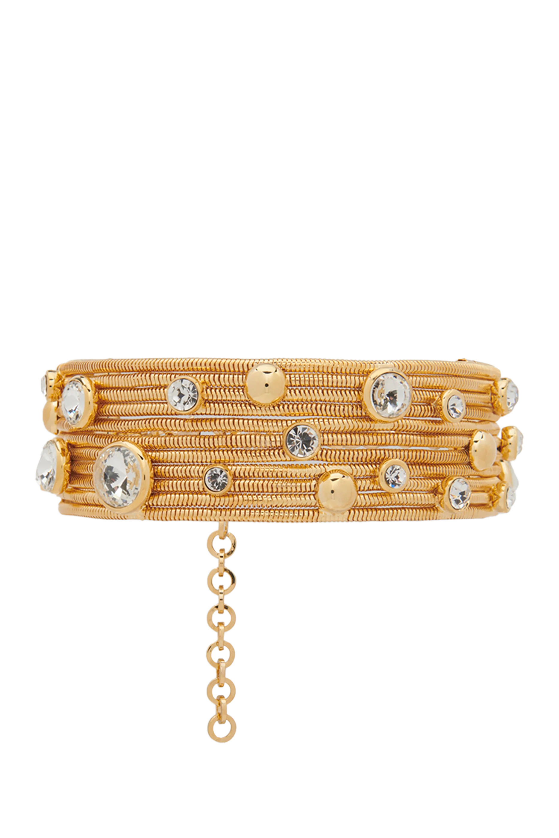 Multi Chains Choker with Round Crystals