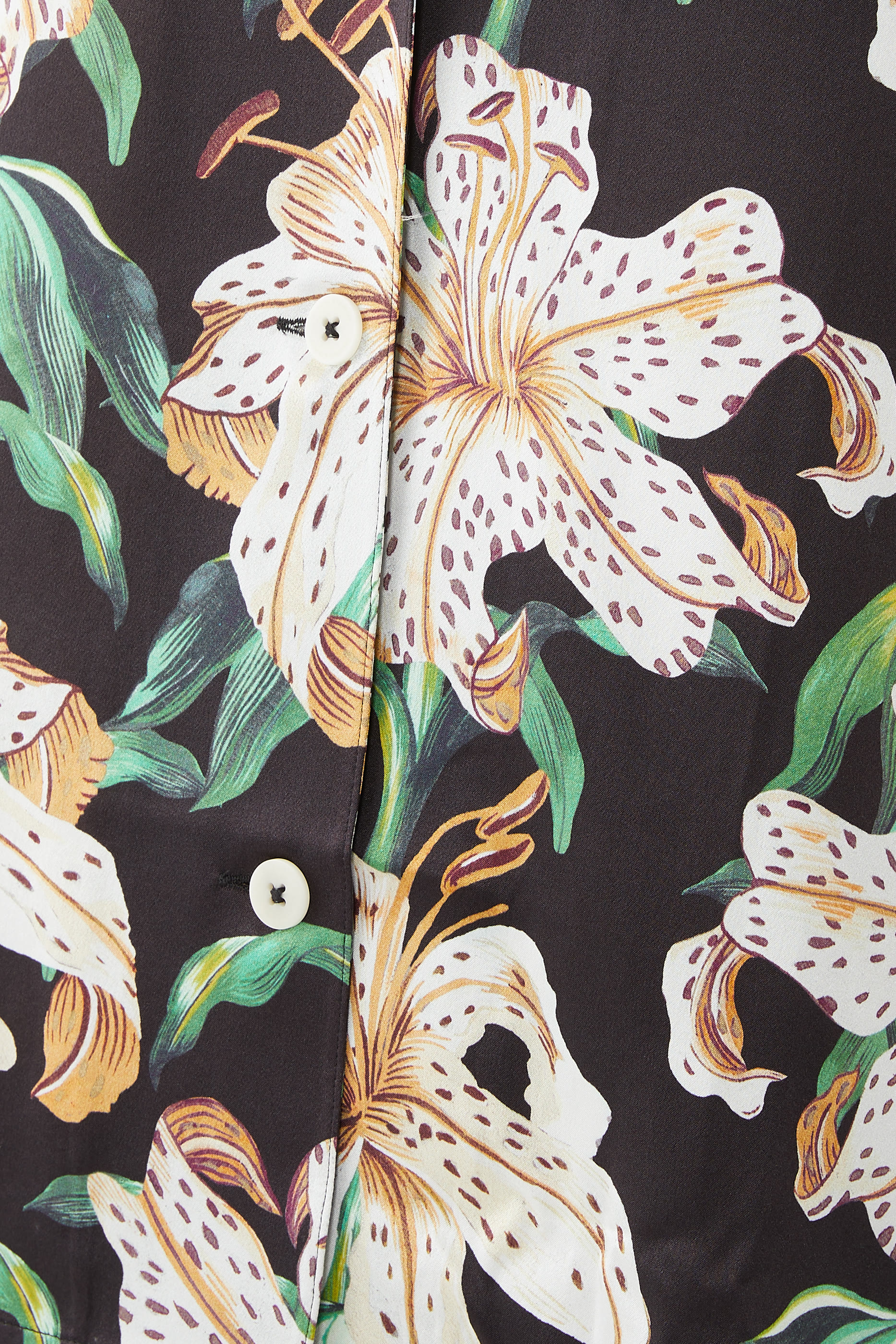 Silk Long Pyjama Set in Lilium