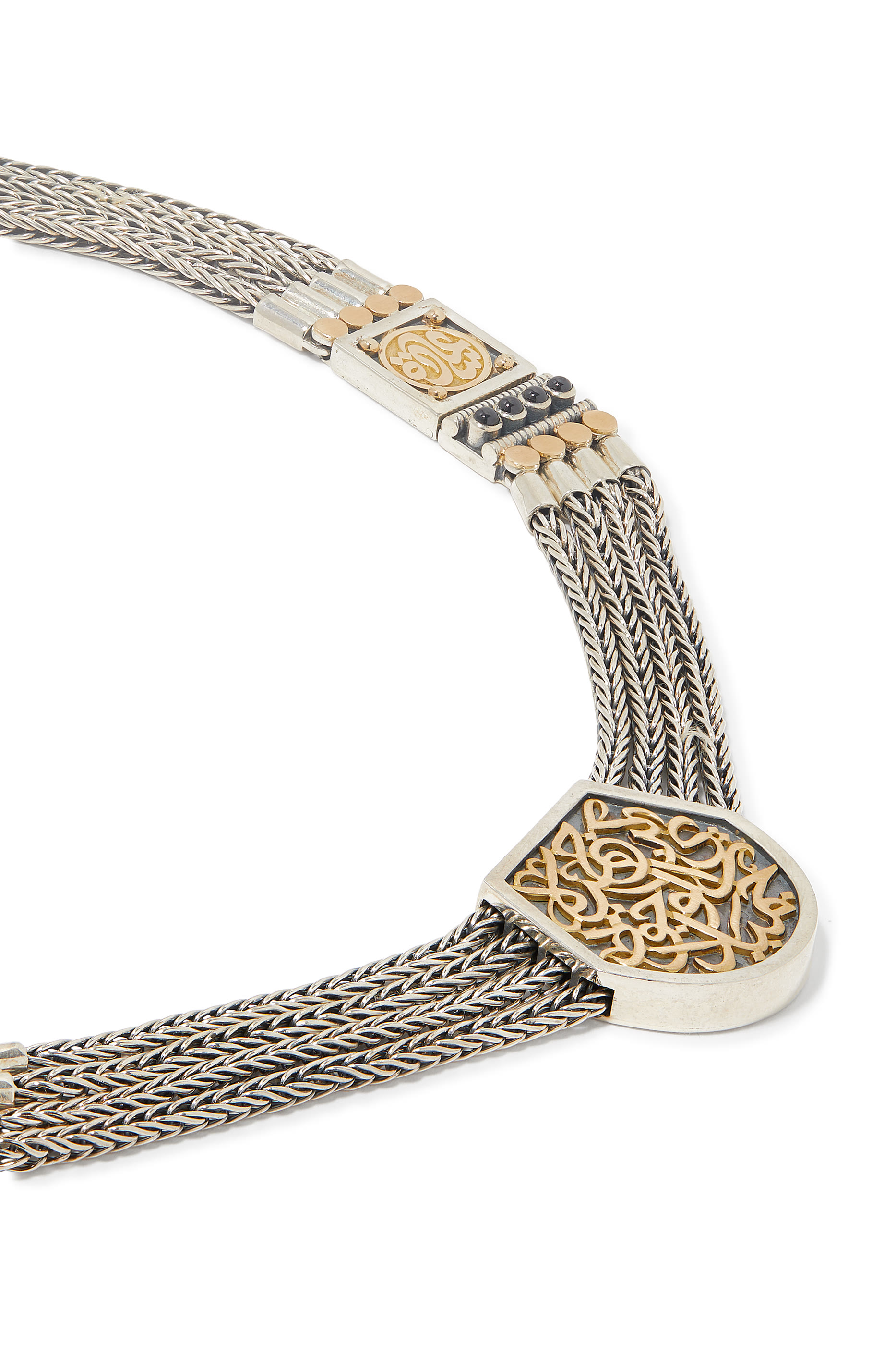 Classic Happiness Necklace, 18k Yellow Gold & Sterling Silver