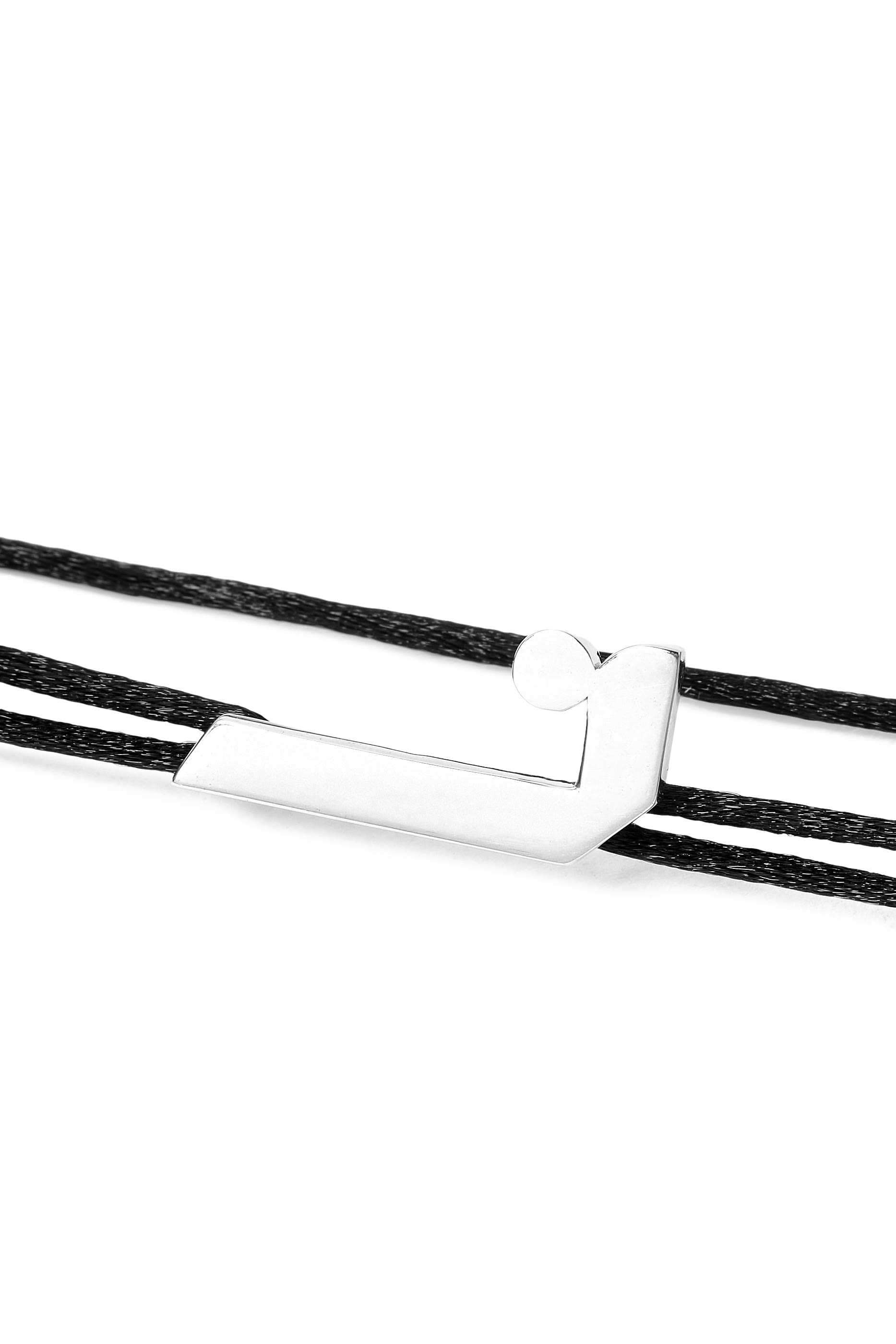 Arabic Letter 'Noon' Bracelet,  Sterling Silver