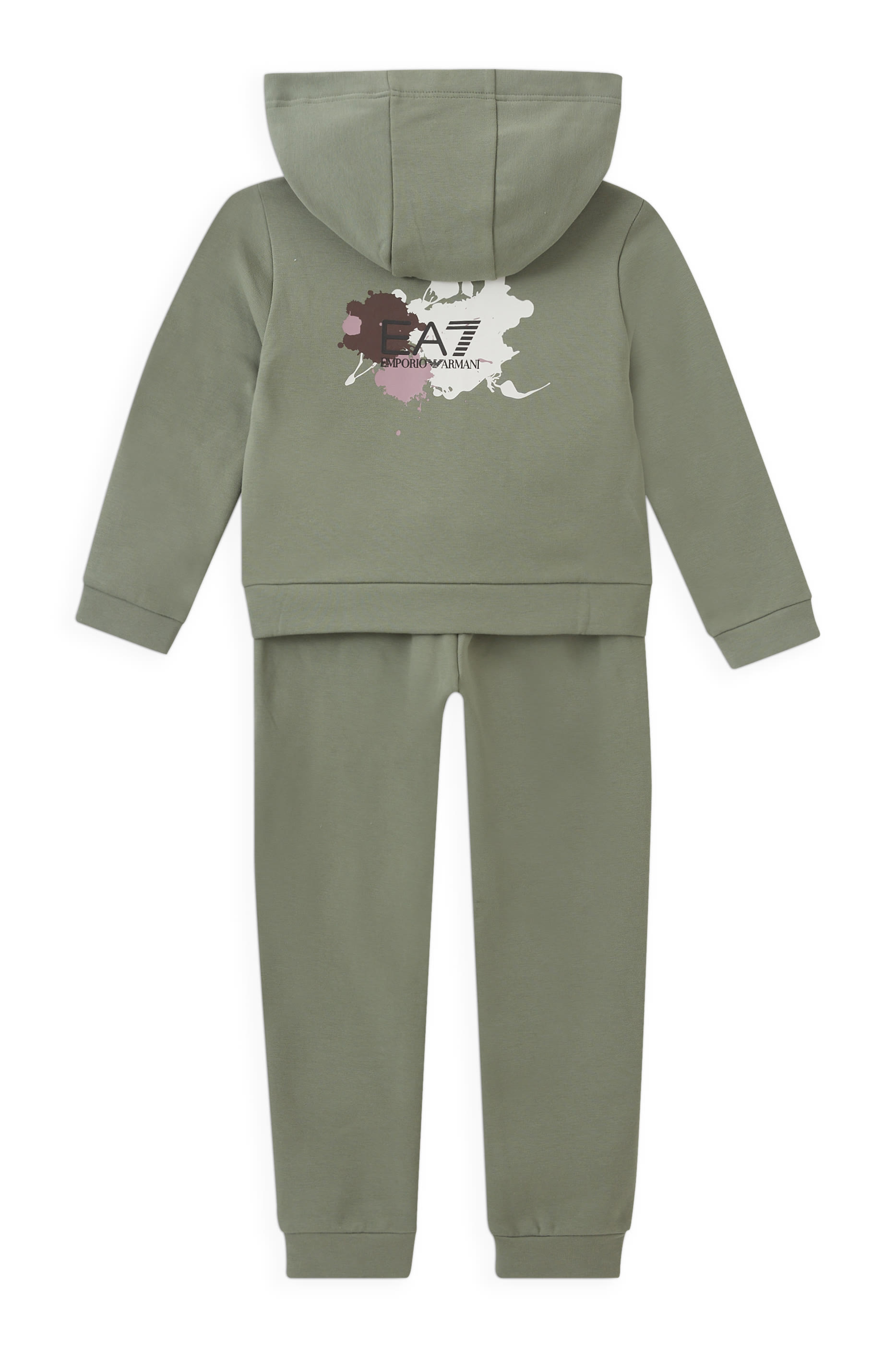 Kids Logo Print Cotton Tracksuit Set