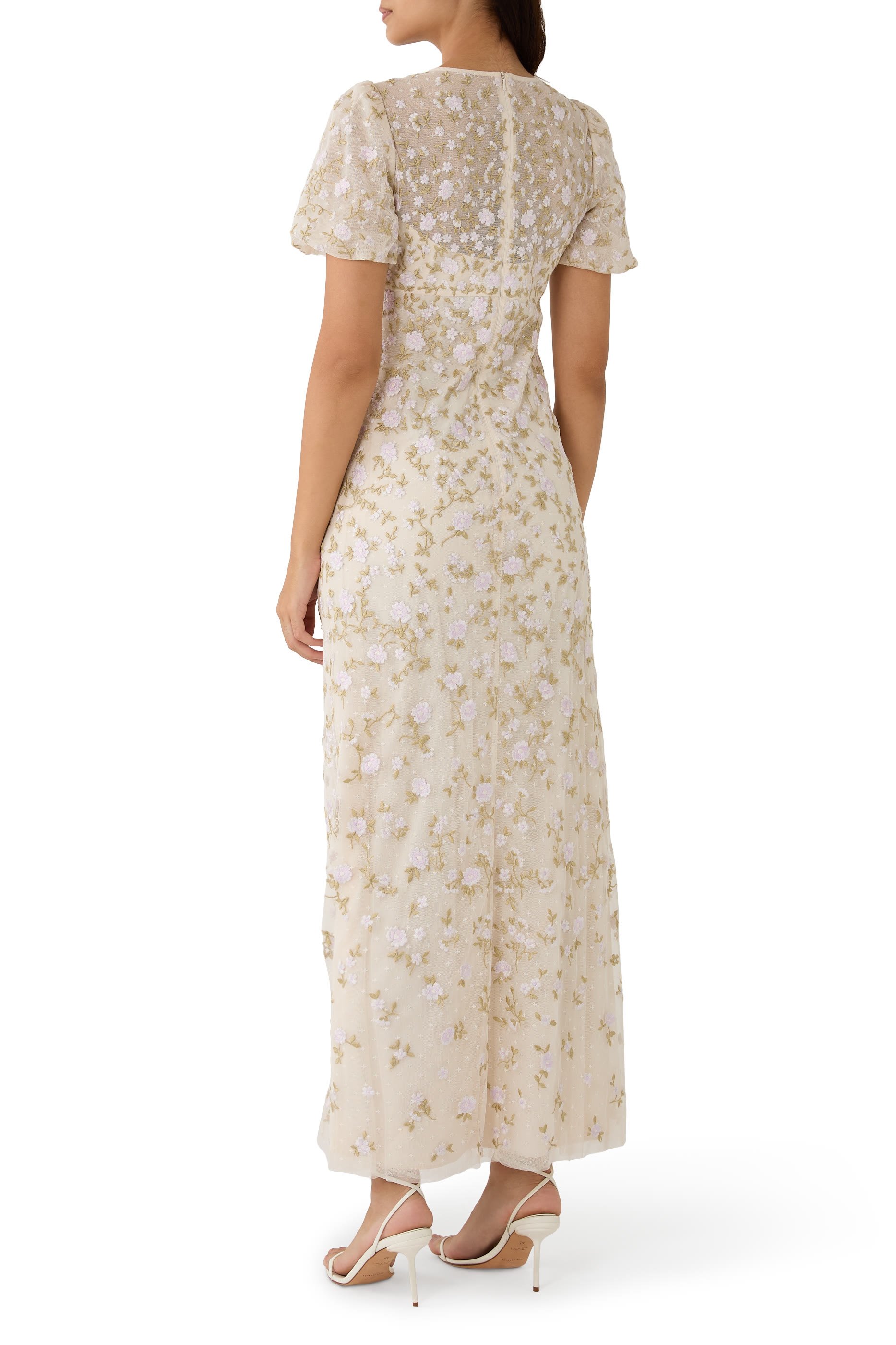 Lea Ditsy Floral Evening Dress