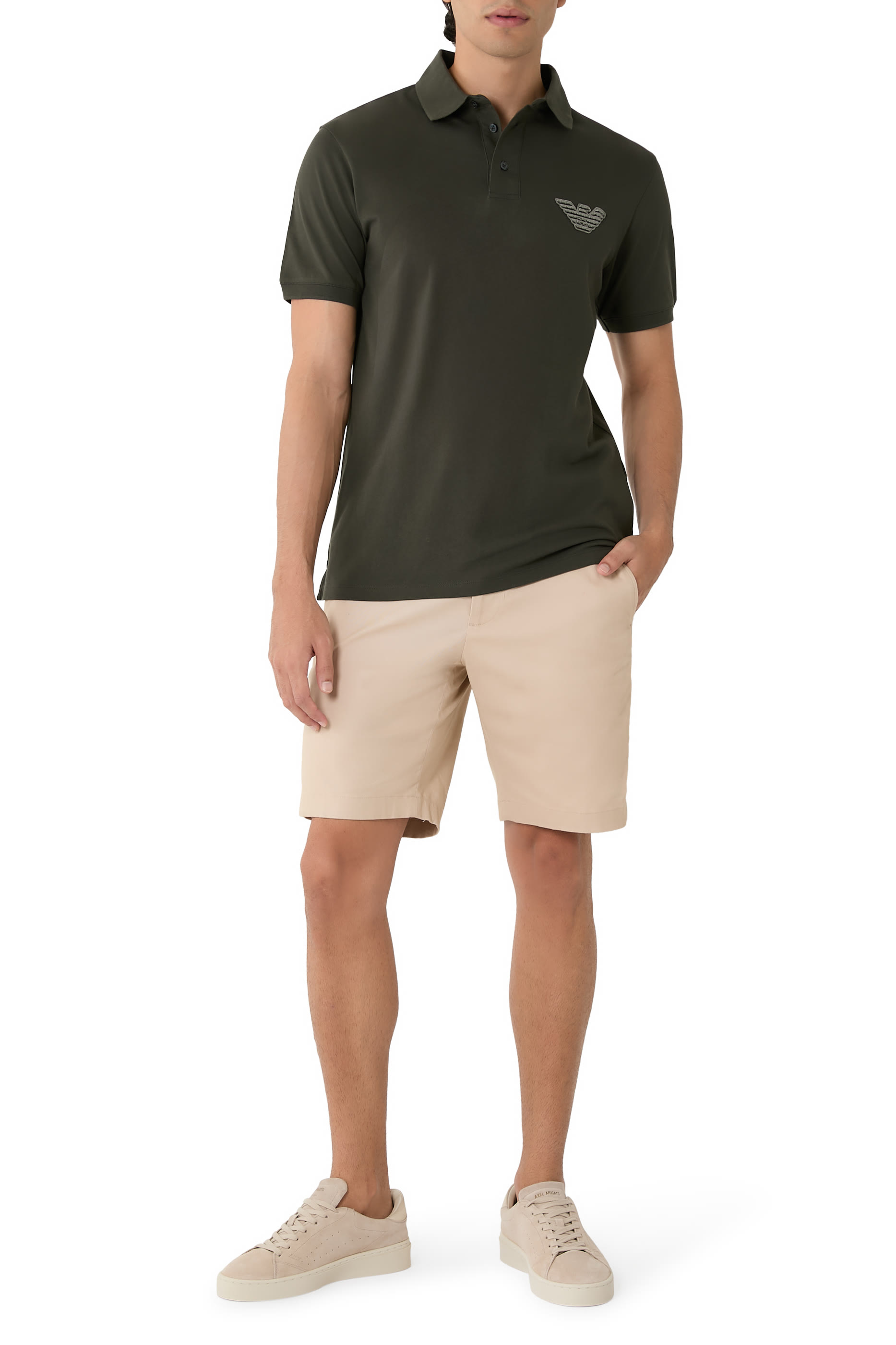 Eagle Patch Piqué Jersey Polo Shirt