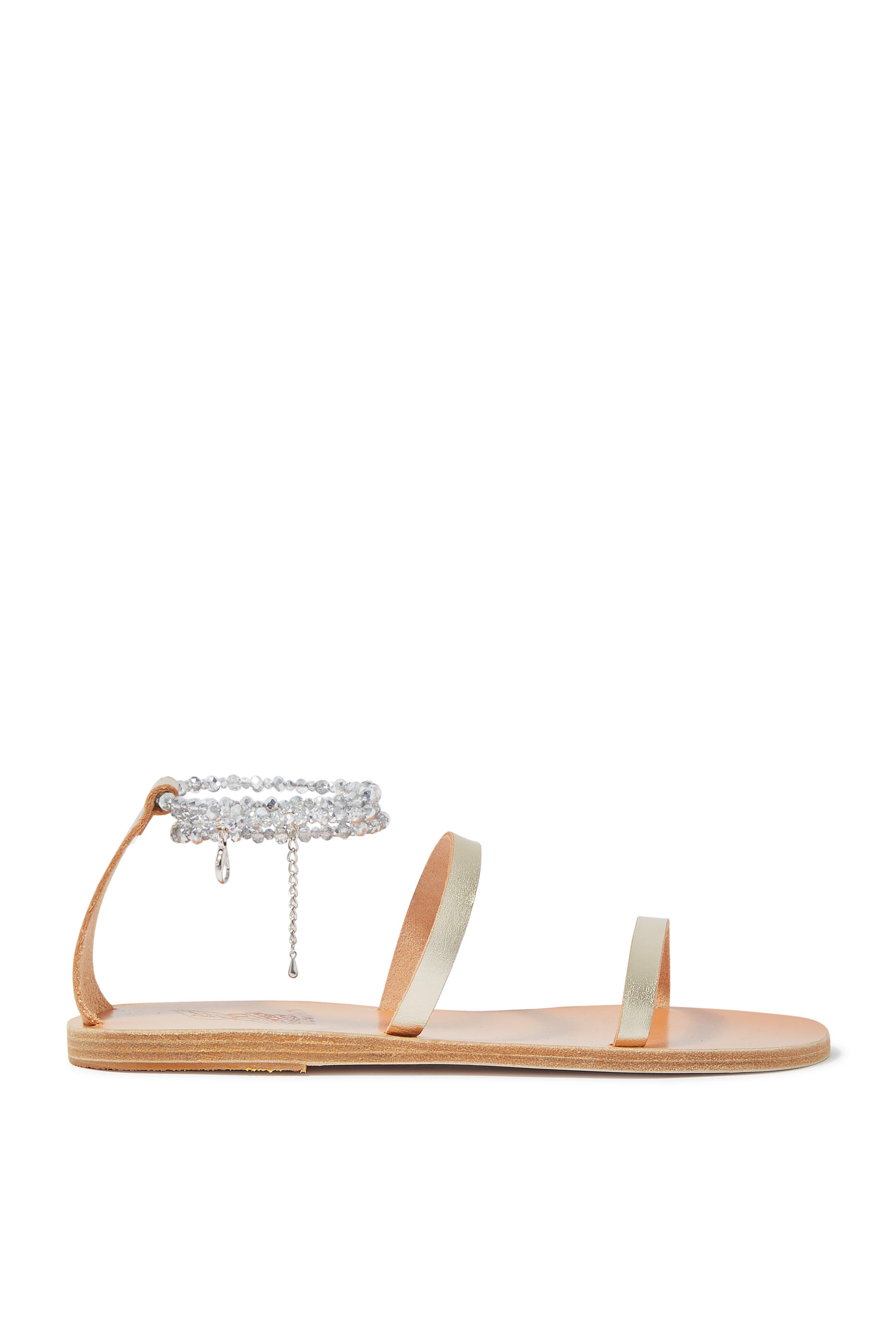 Smirni Metallic and Crystal Sandals