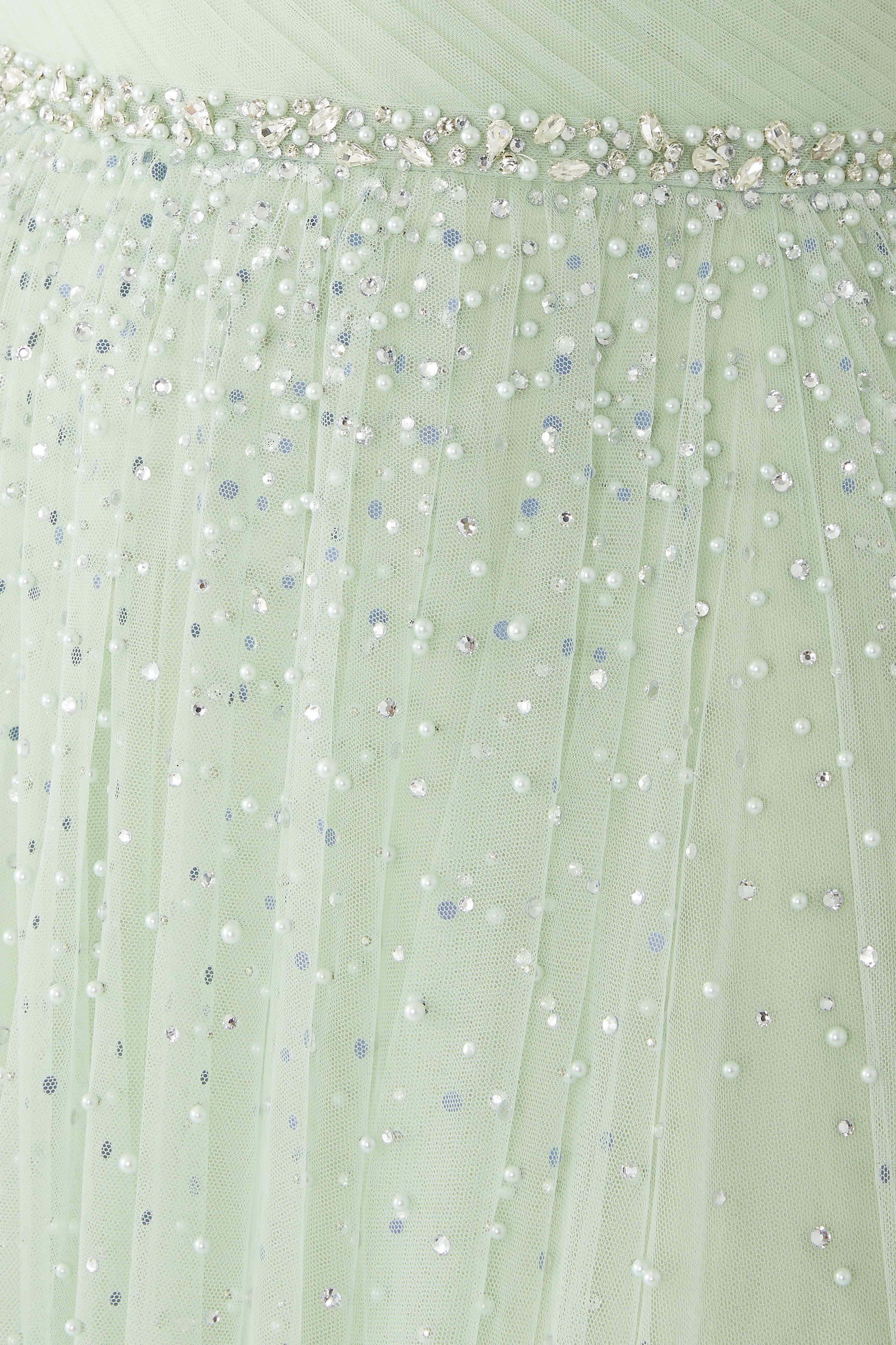  Beaded Gown with Detachable Cape