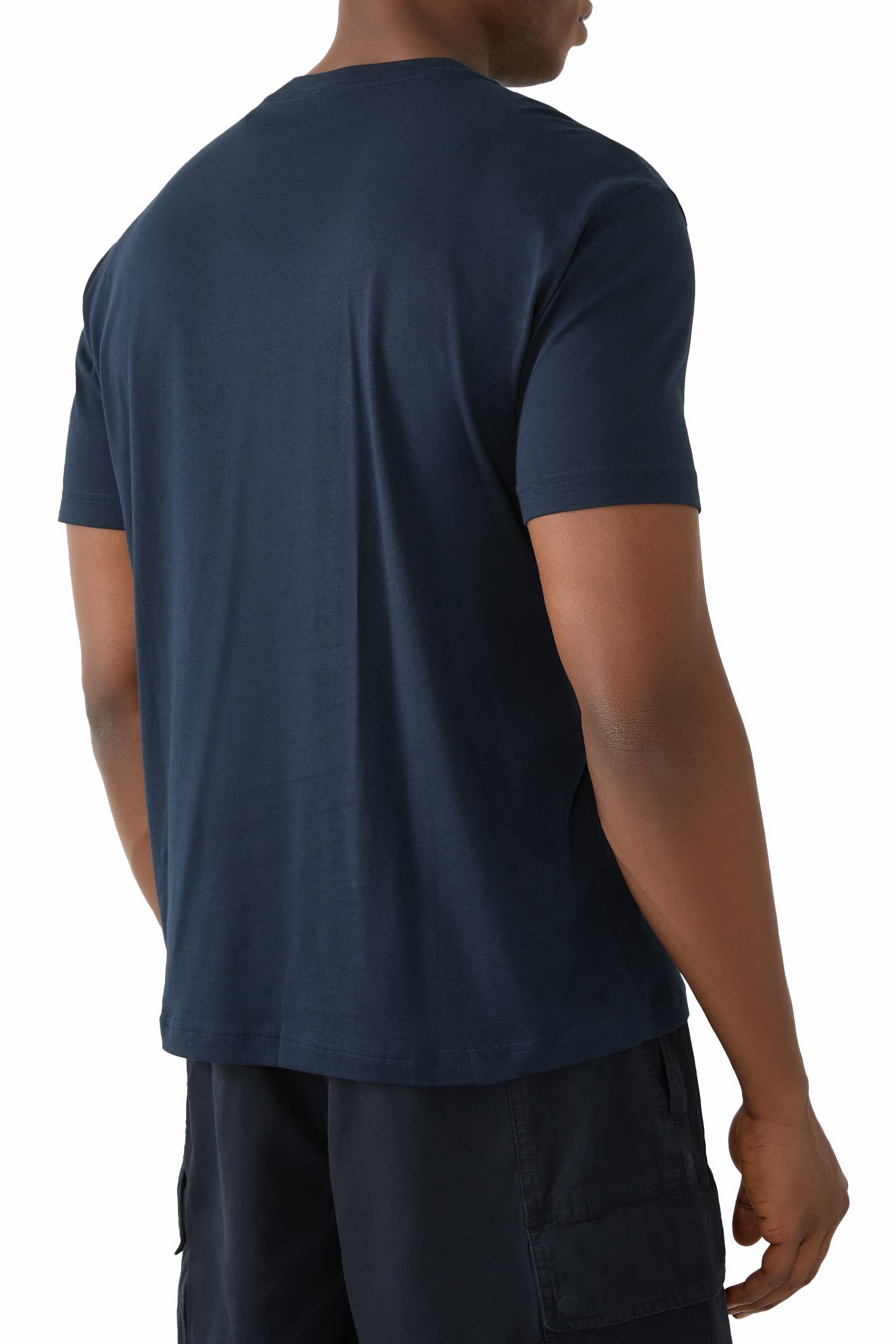 EA7 Logo Cotton T-Shirt