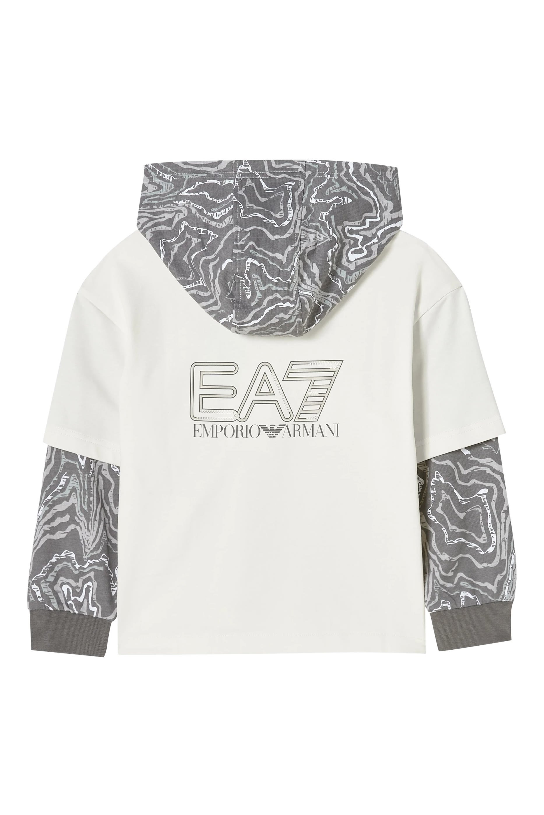 Kids EA7 Logo Hoodie