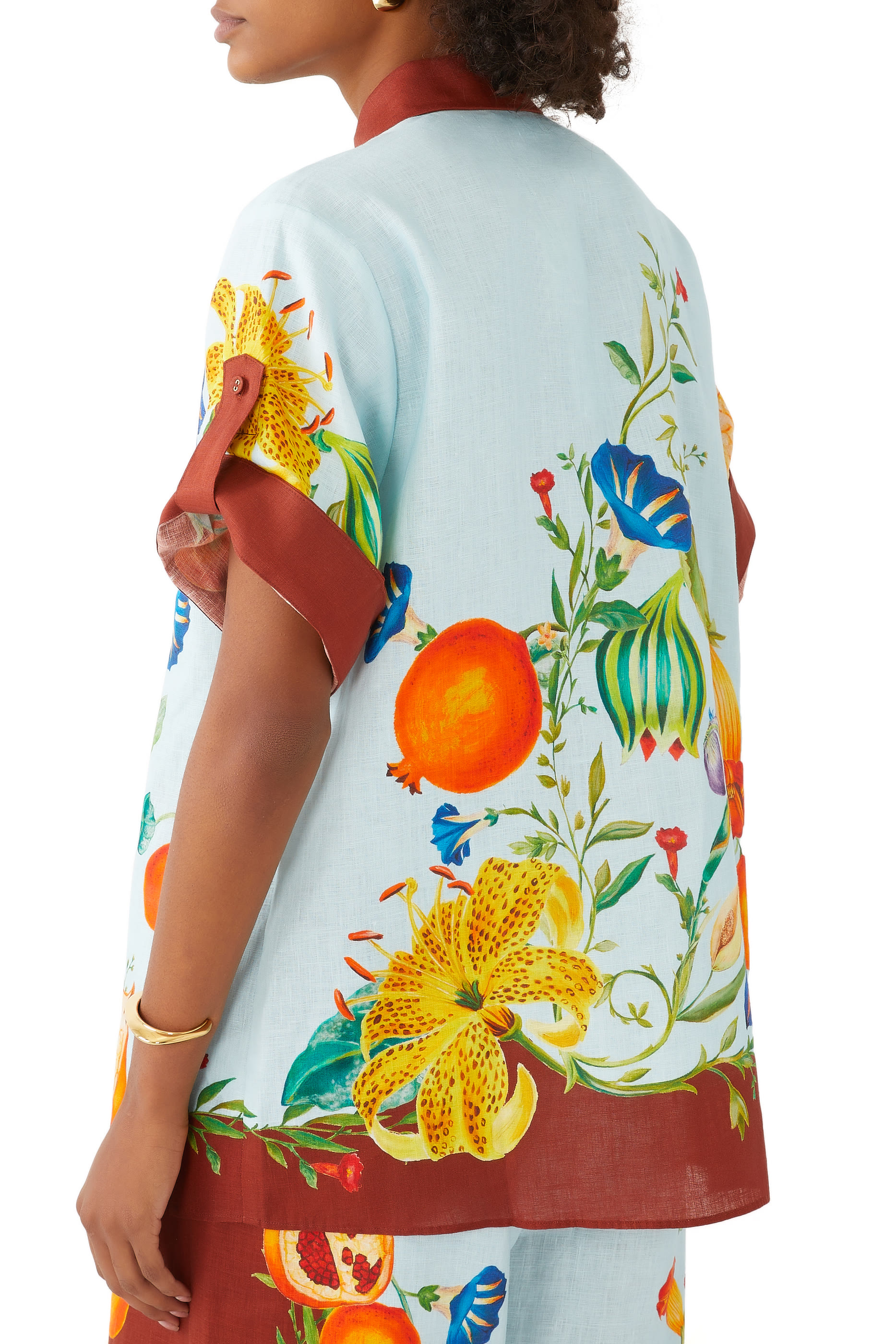 Dahlia Floral Linen Shirt