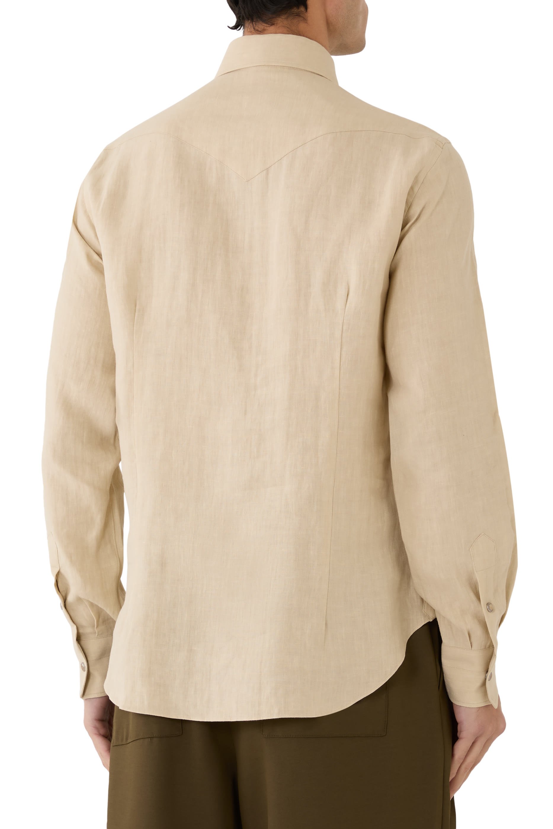 Snap-Button Western-Style Shirt