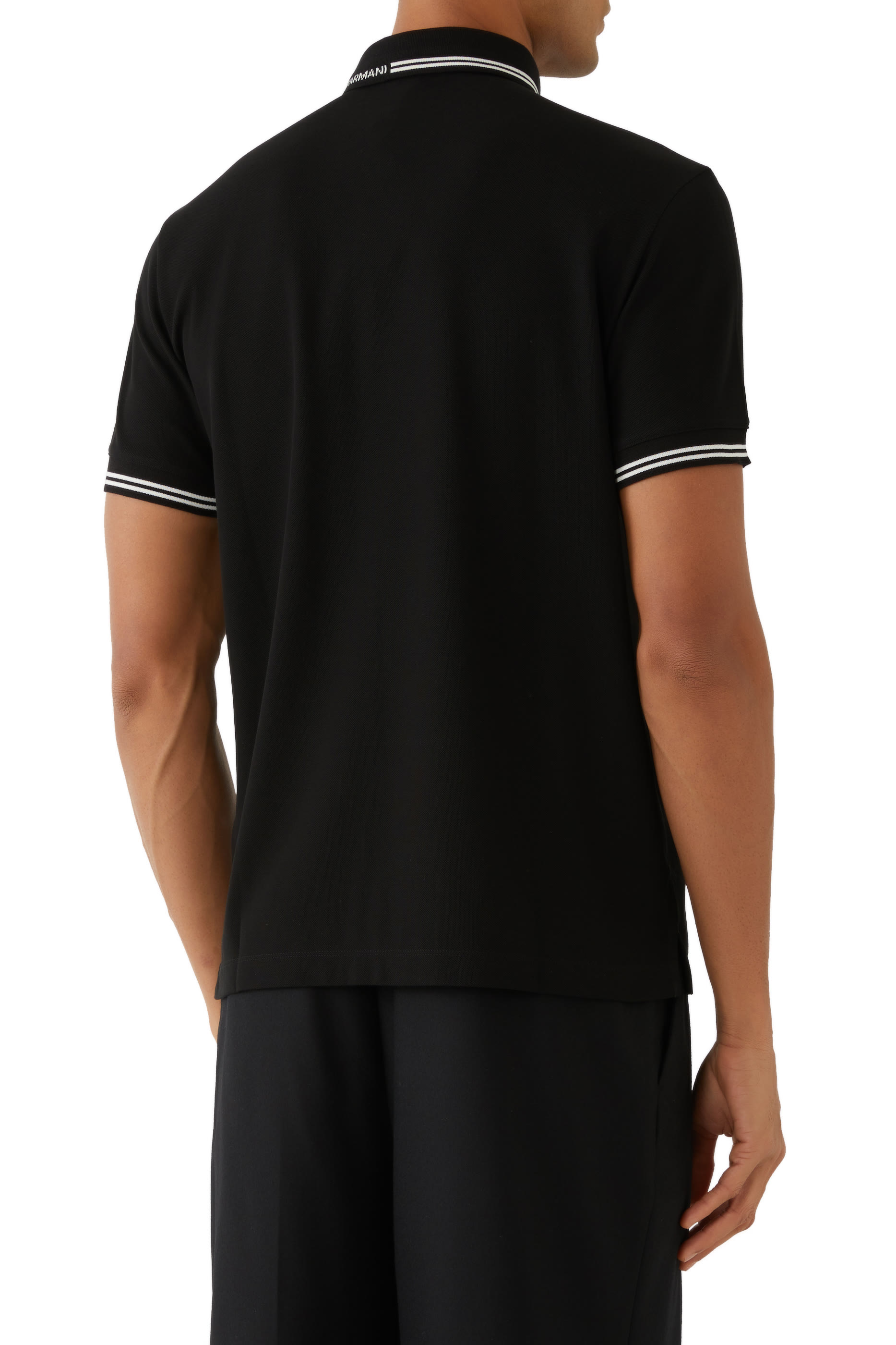 Jersey Polo Shirt with Placed Logo