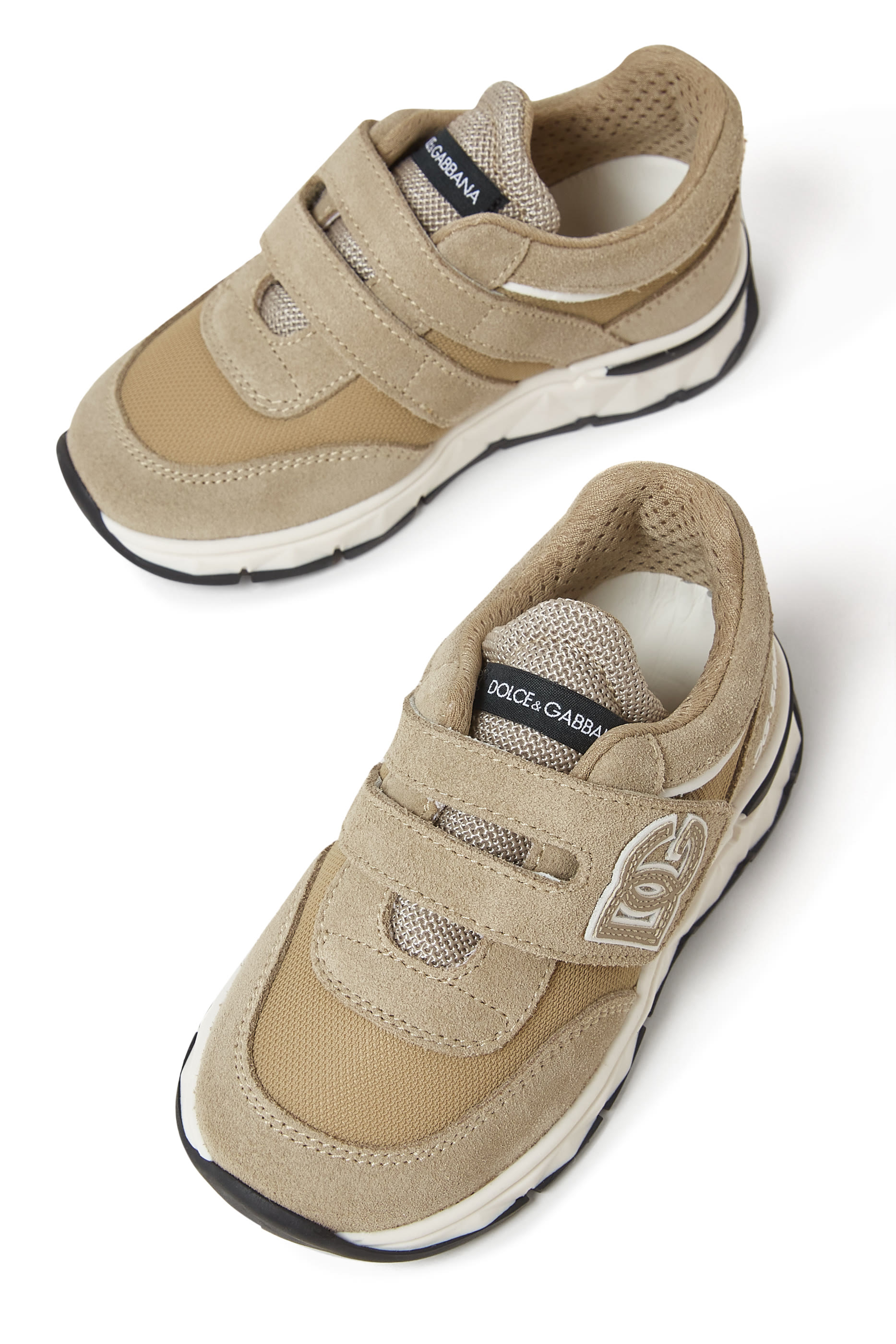 Kids DG Logo Leather Sneakers 