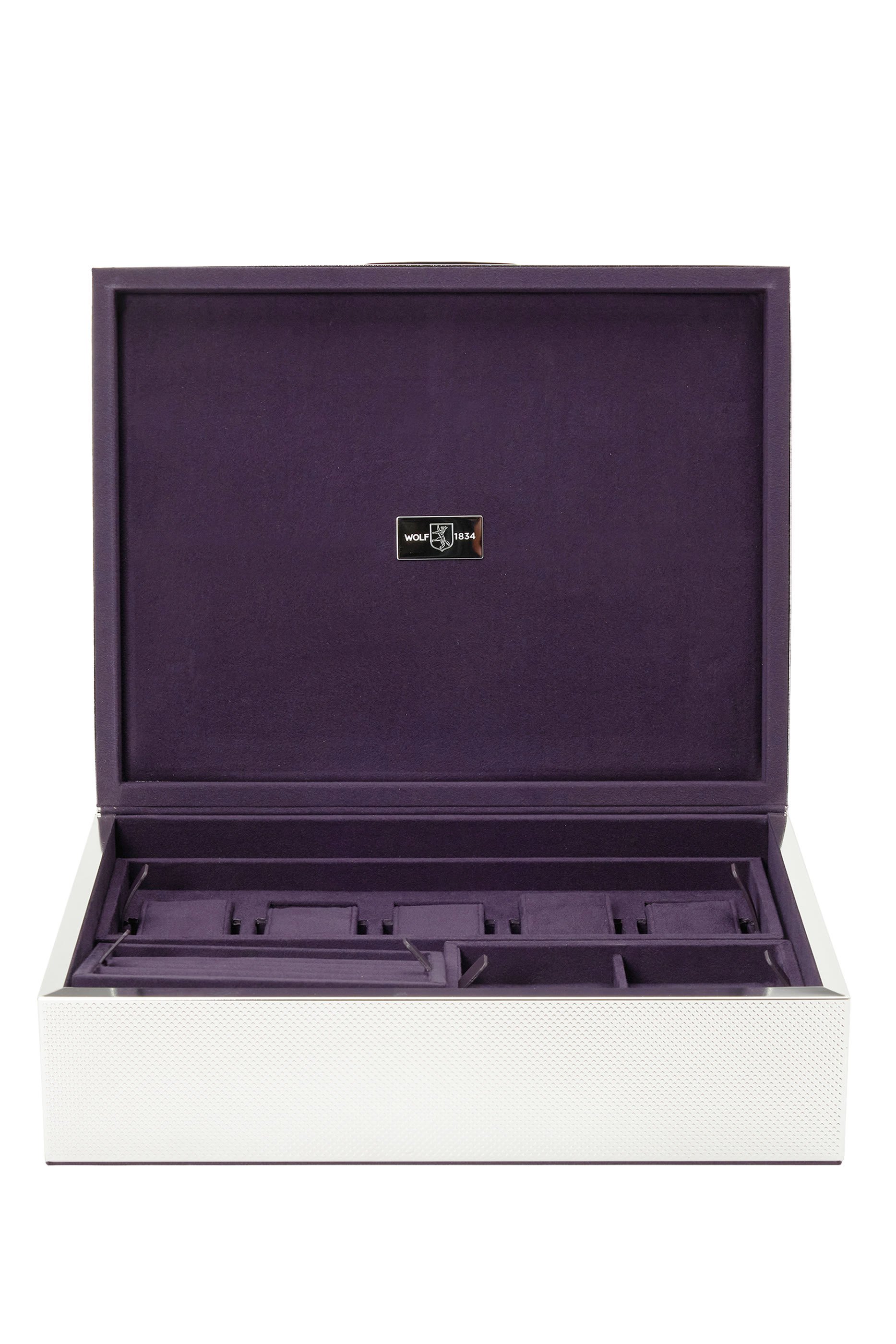 Silver Large Watch Jewelry Legacy Box 