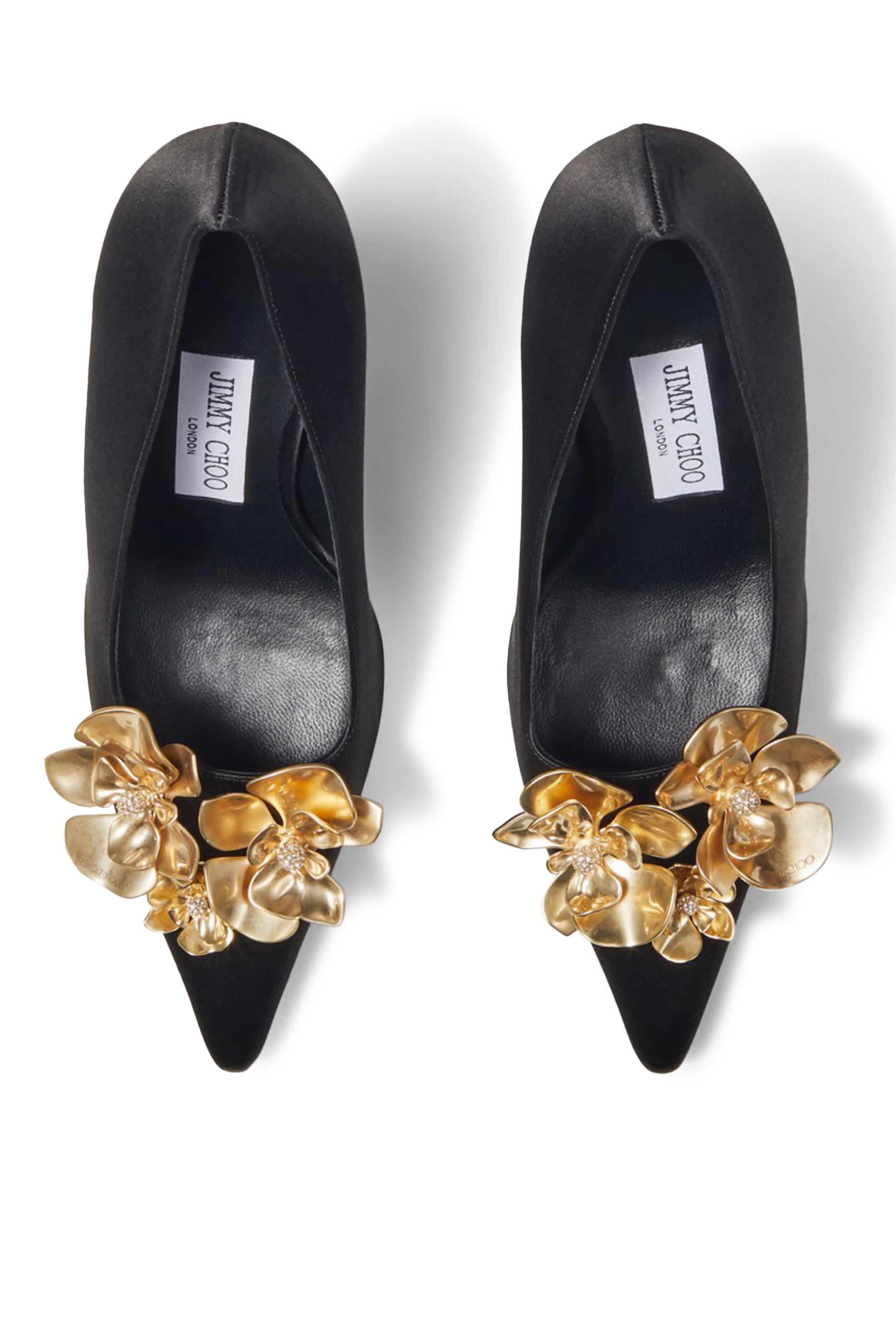 Ixia Satin 95 Pumps with Flowers