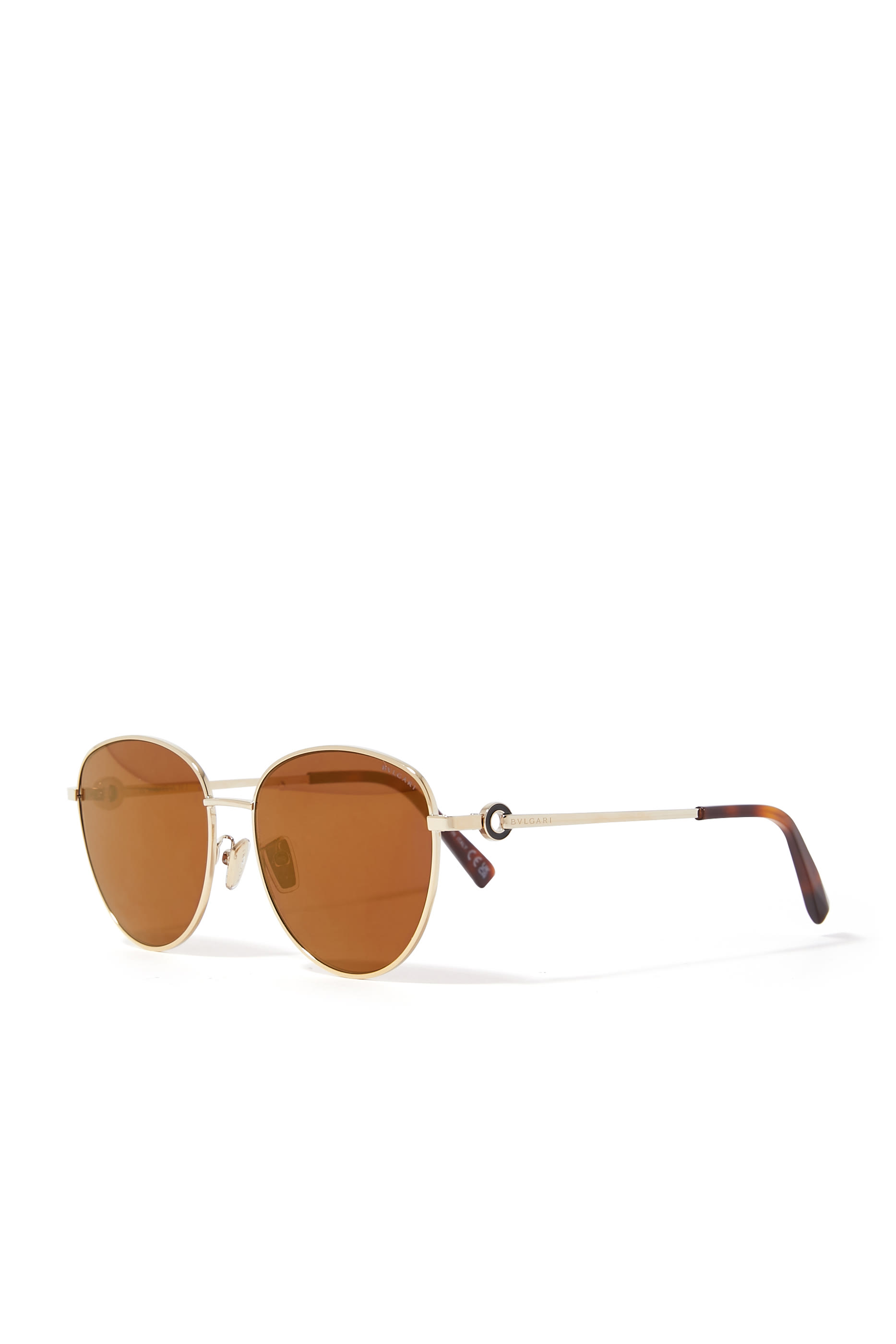 Bvlgari Bvlgari Gold Round Sunglasses