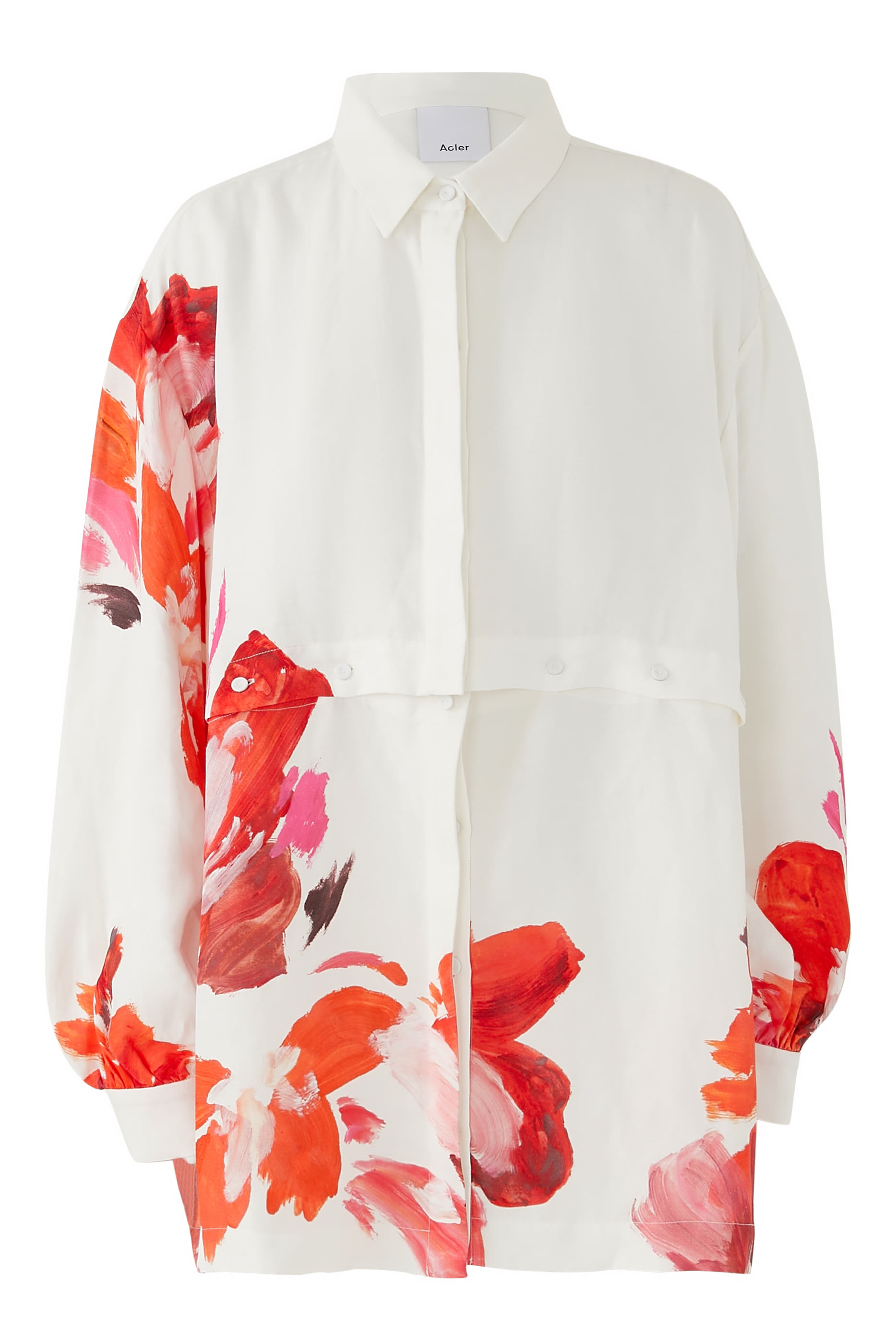 Linen Floral Print Shirt