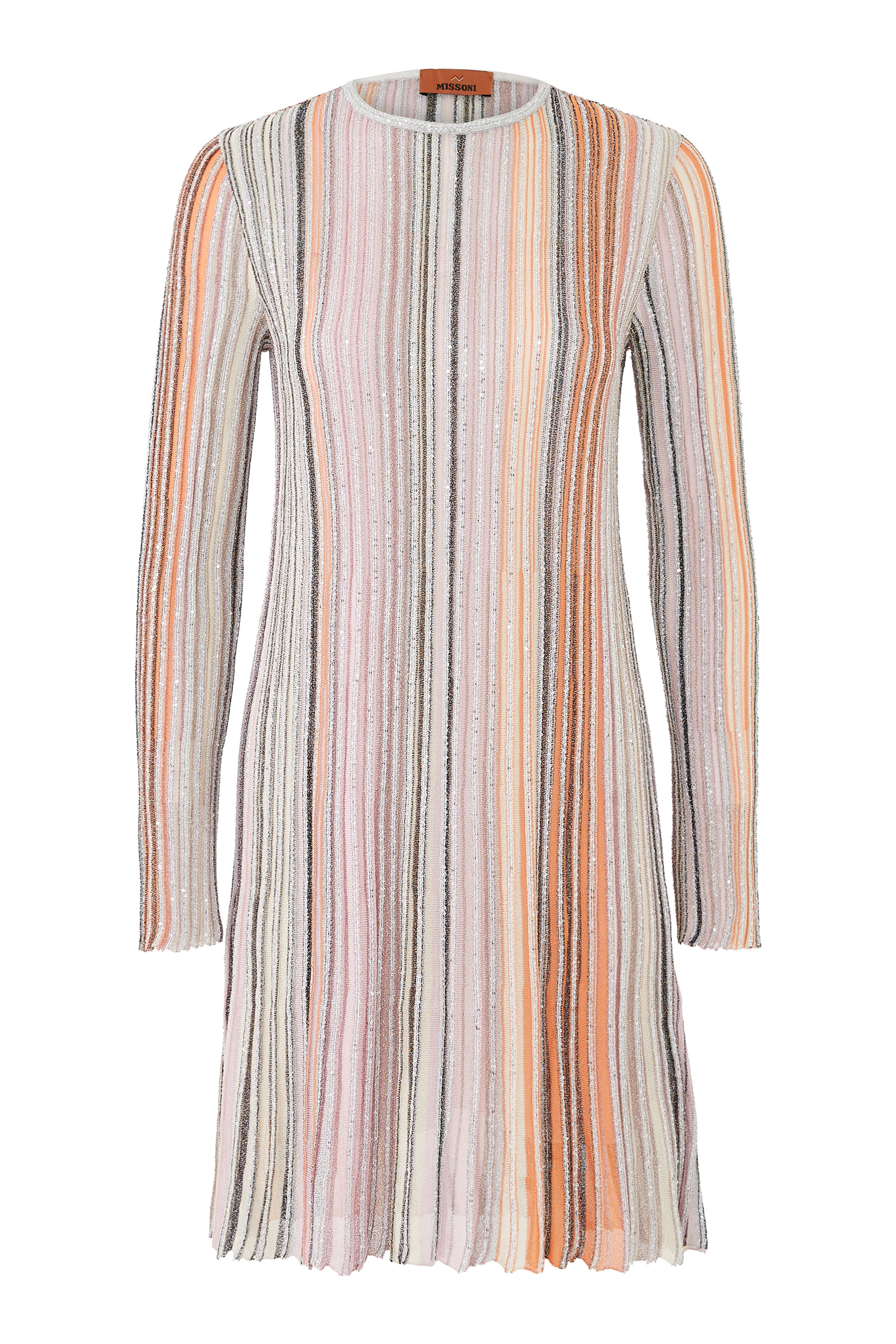 Partialized Sequinned Knit Mini Dress