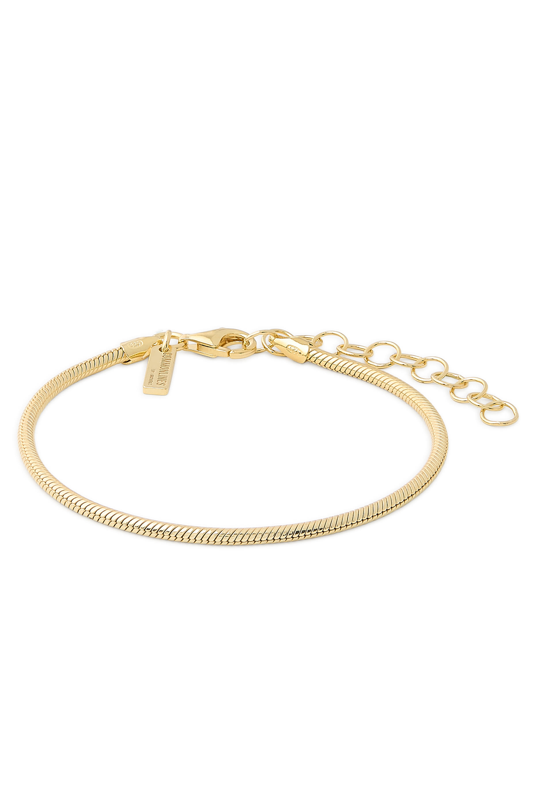 Snake Chain Bracelet, 14kt Gold-Plated Sterling Silver