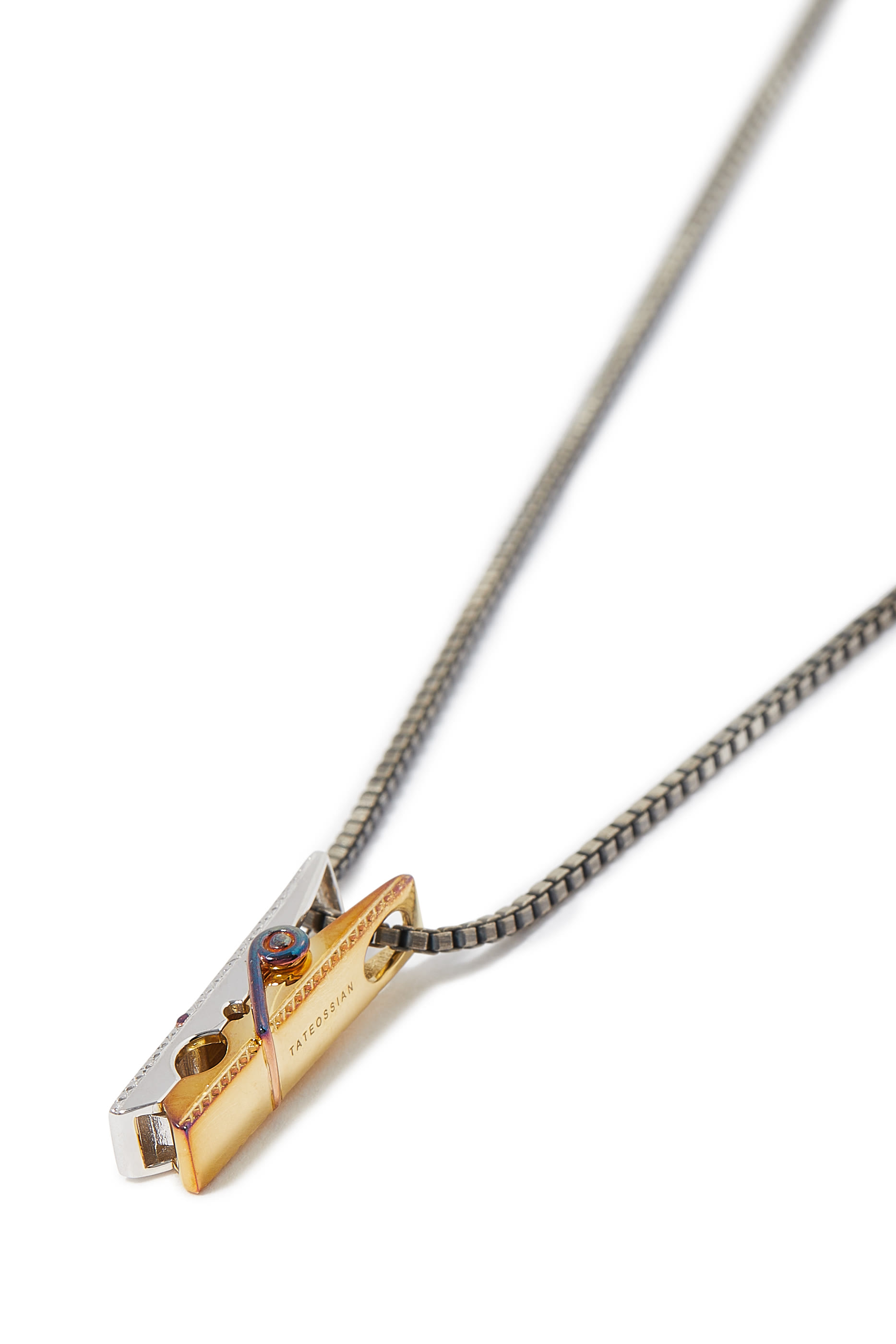 Logo Pendant Necklace, 18k Yellow Gold