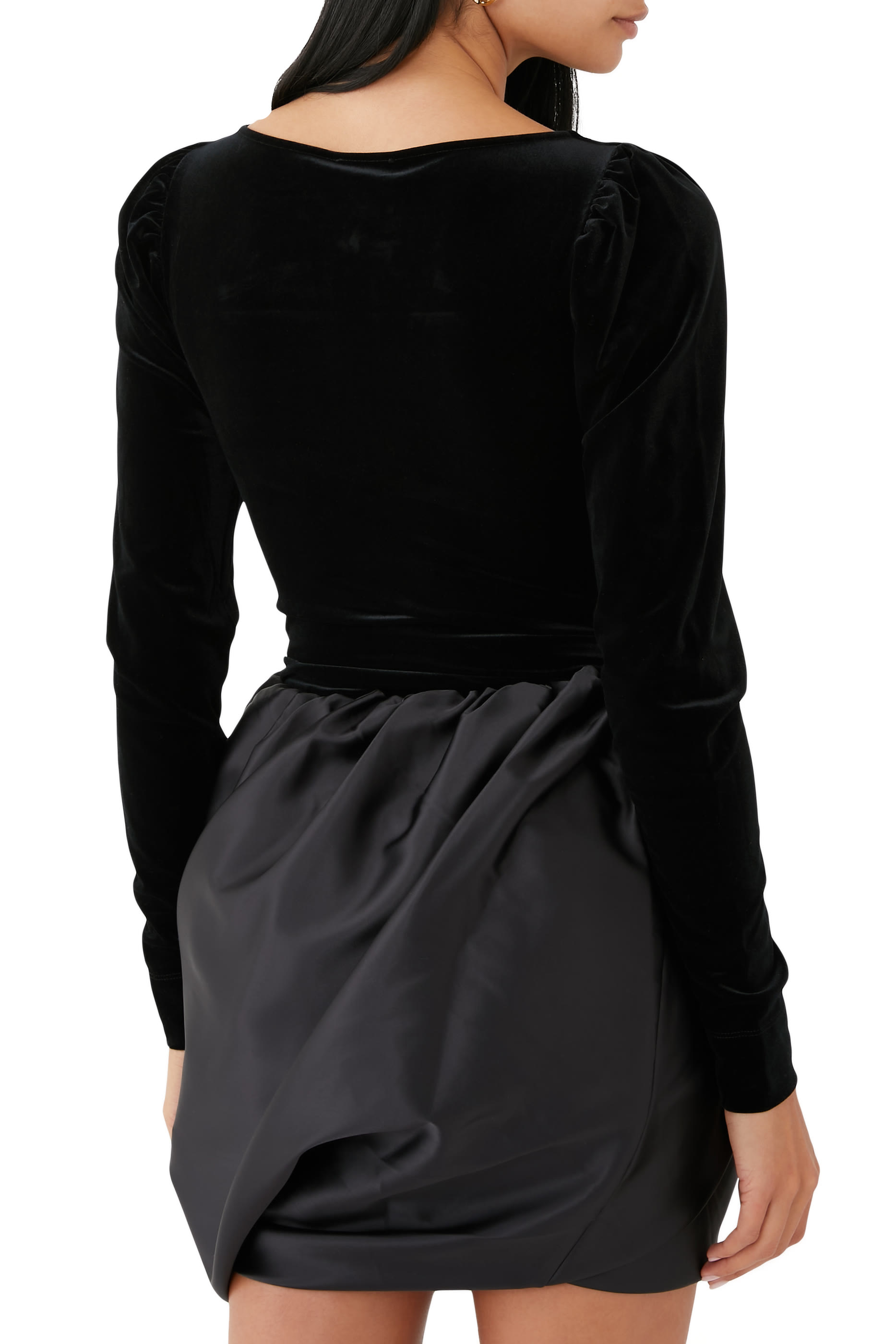 Cut-Out Velvet Bodysuit