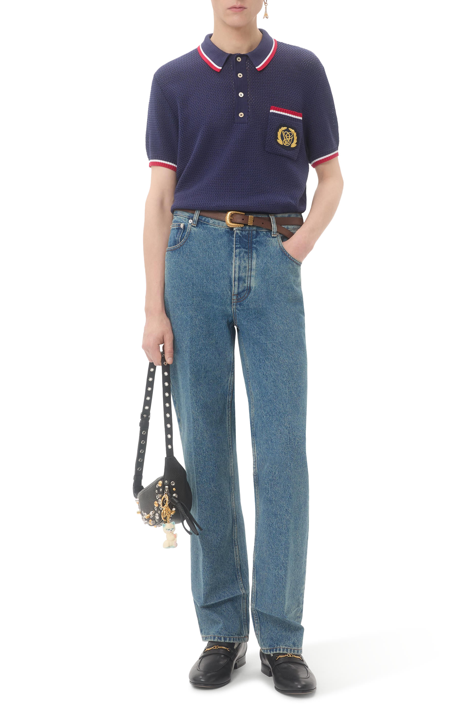 Cotton Polo Shirt with VG Patch 