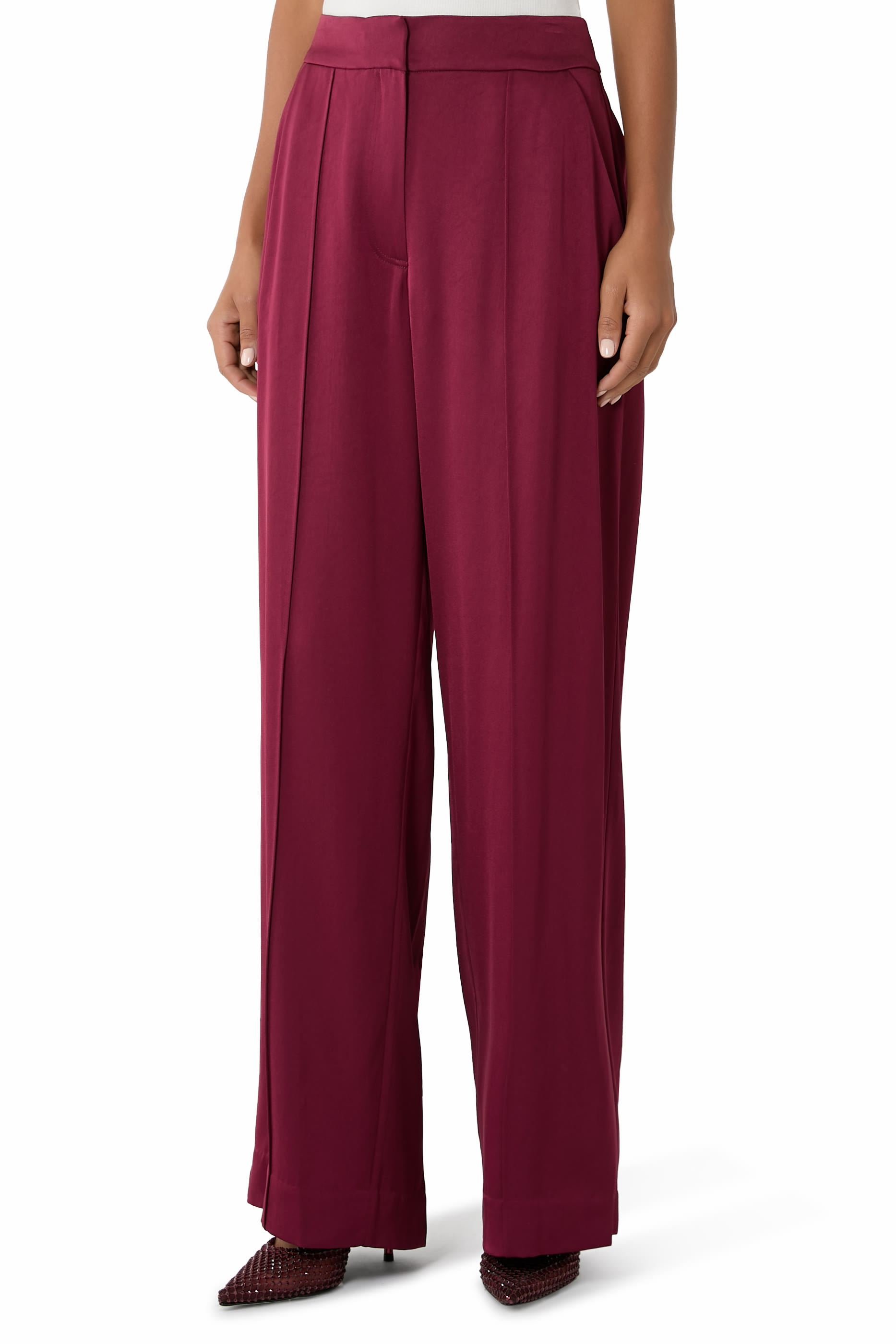 Kyra Satin Wide Leg Pants