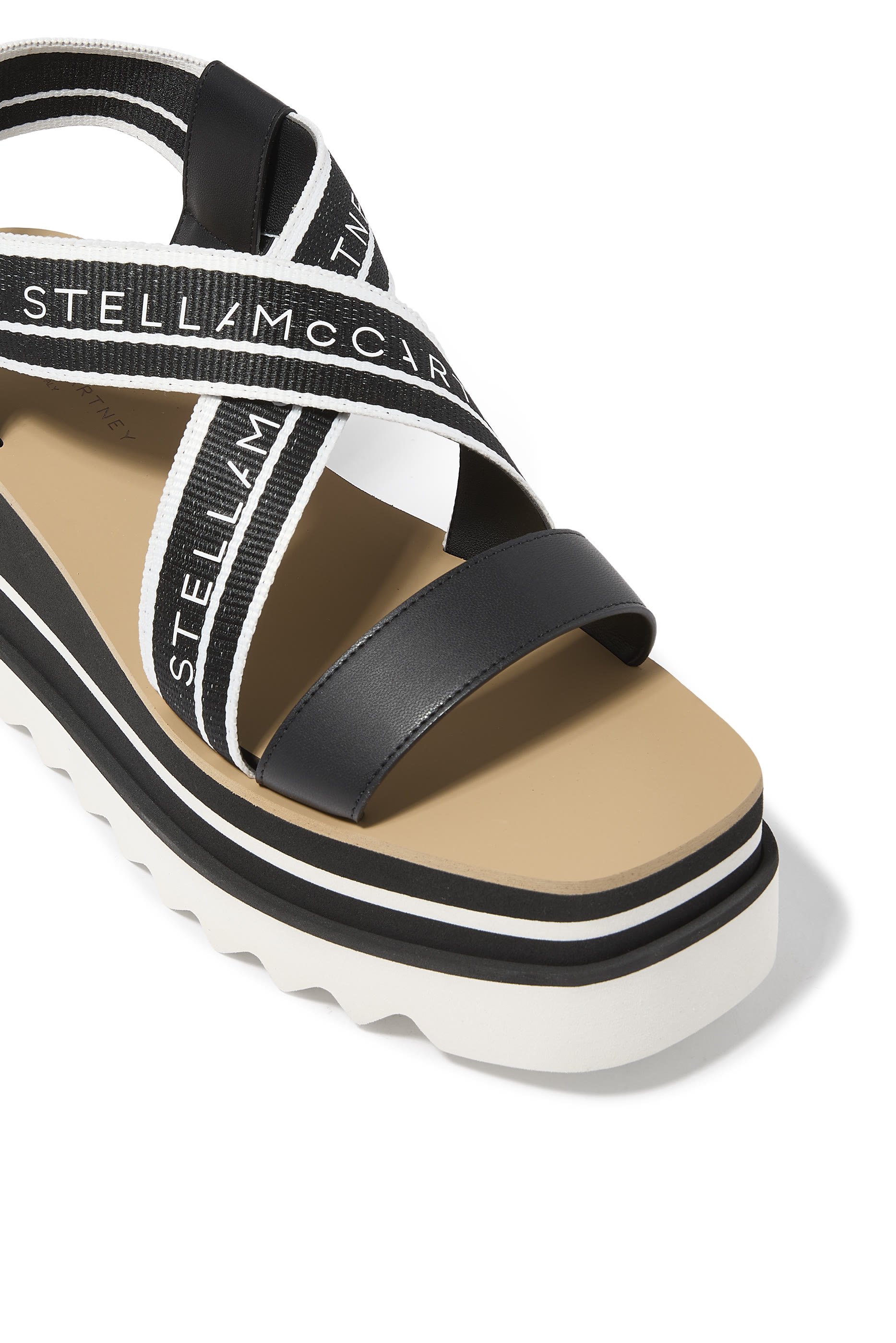 Sneak-Elyse Striped 80 Platform Sandals 