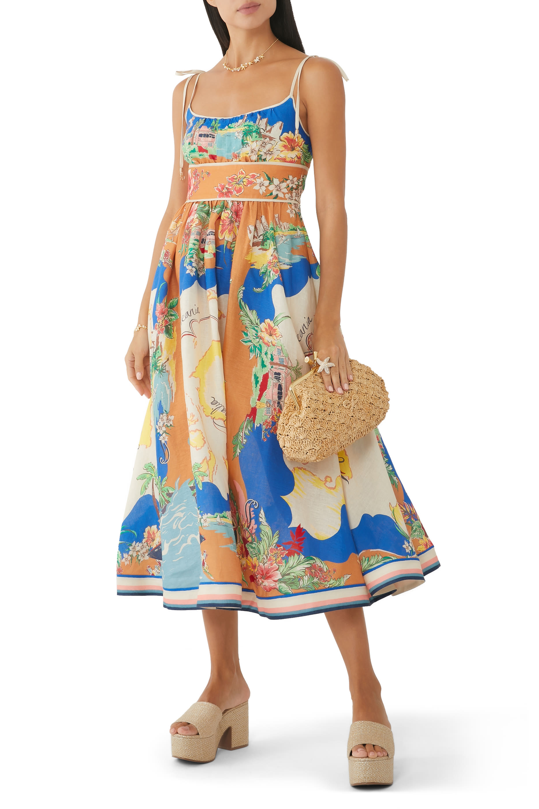 Miso 90 Raffia Platform Sandals