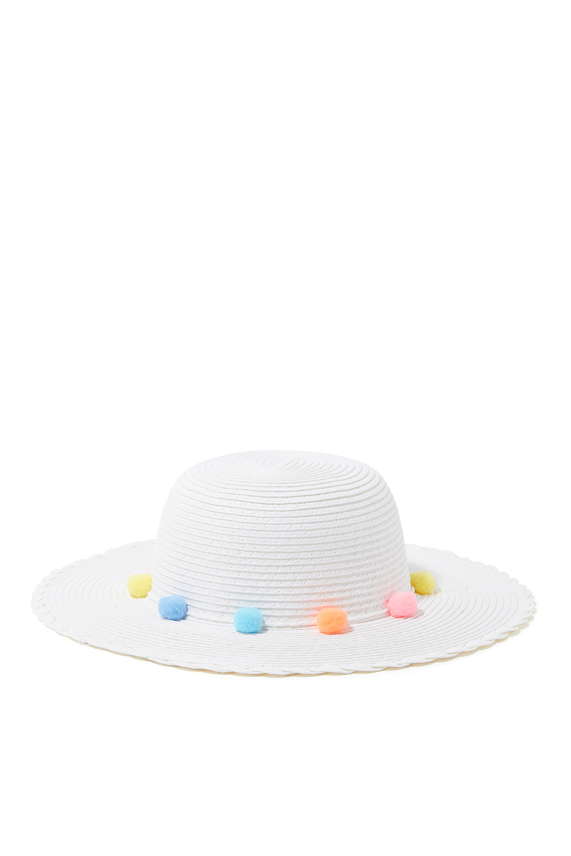 Kids Pompom Detail Sun Hat