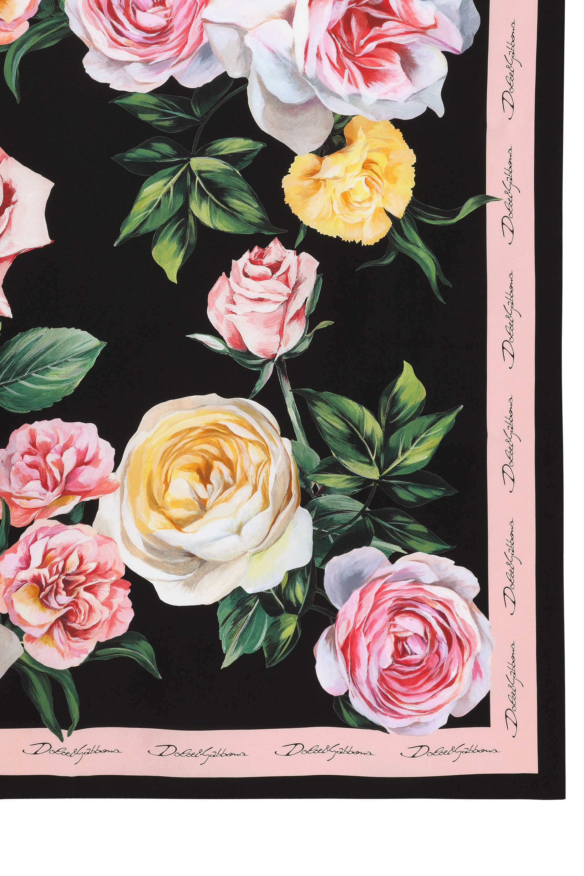 Floral Print Silk Twill Foulard