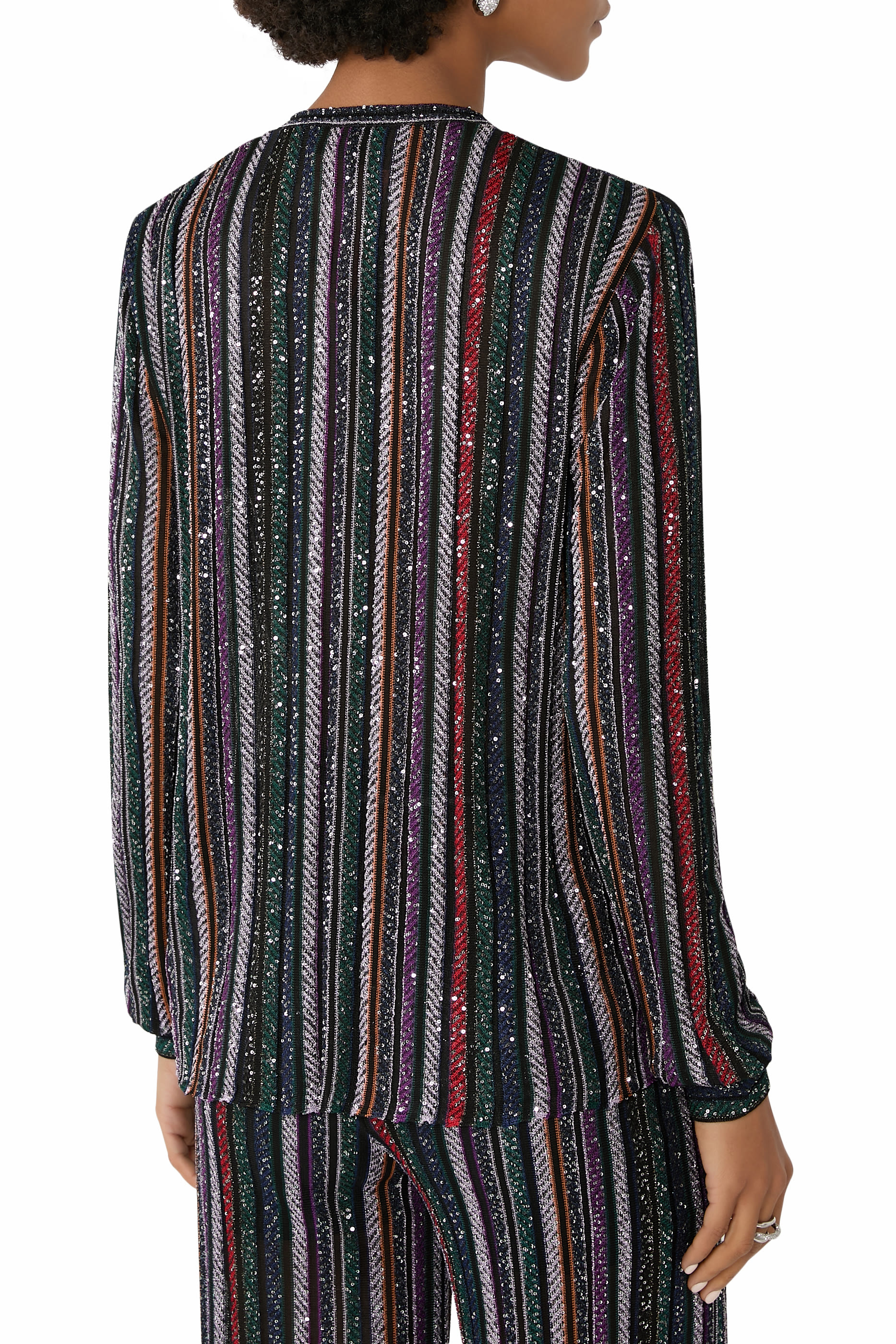 Henley Blouse with Mandarin Collar