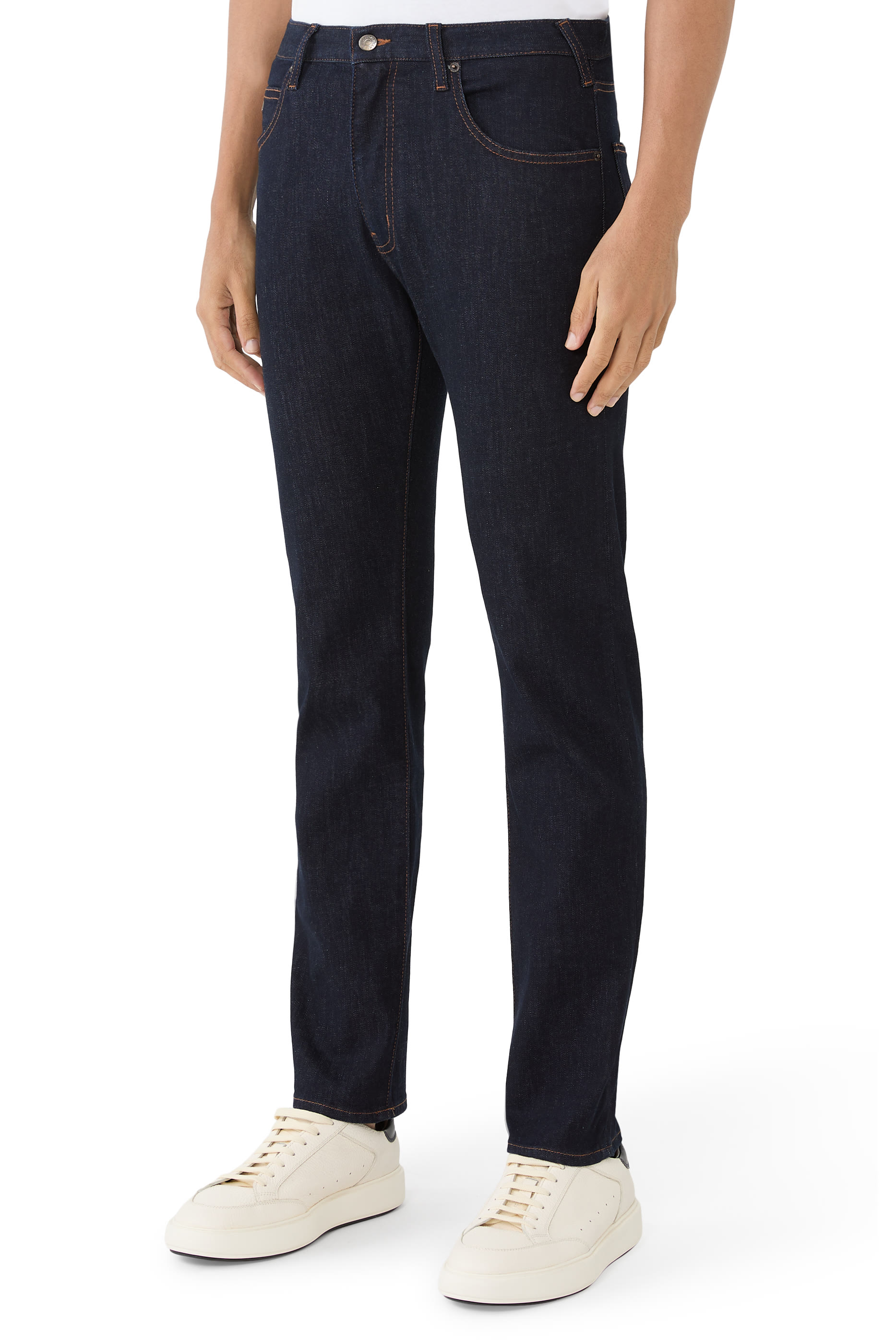 Denim Straight-Fit Pants