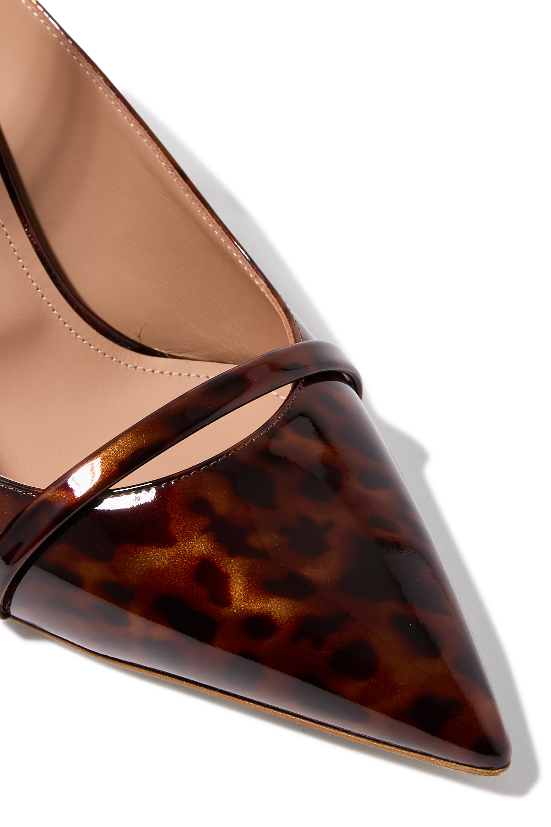 Aurora Leopard 70 Patent Leather Mules