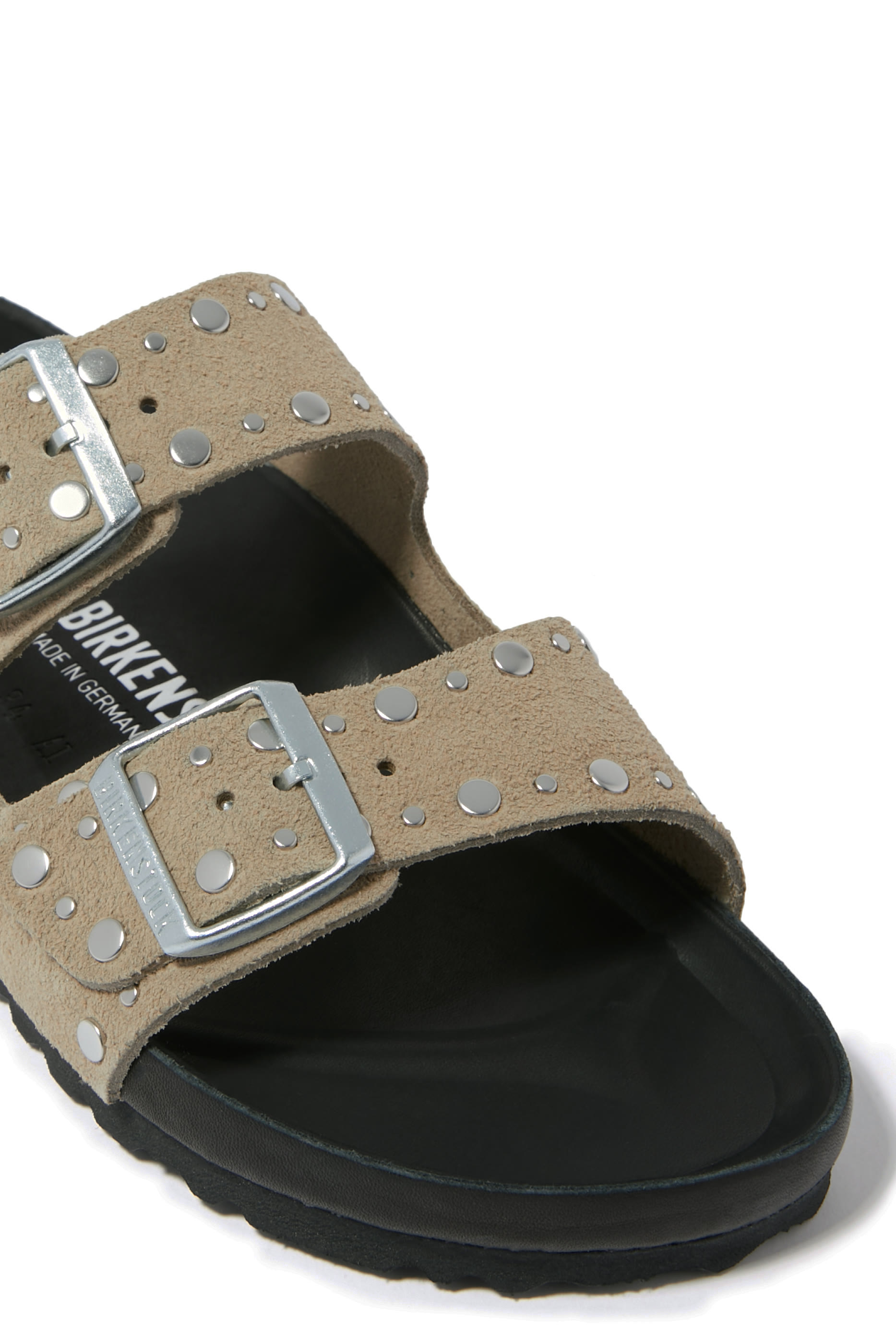 Arizona Rivet Suede Leather Slides