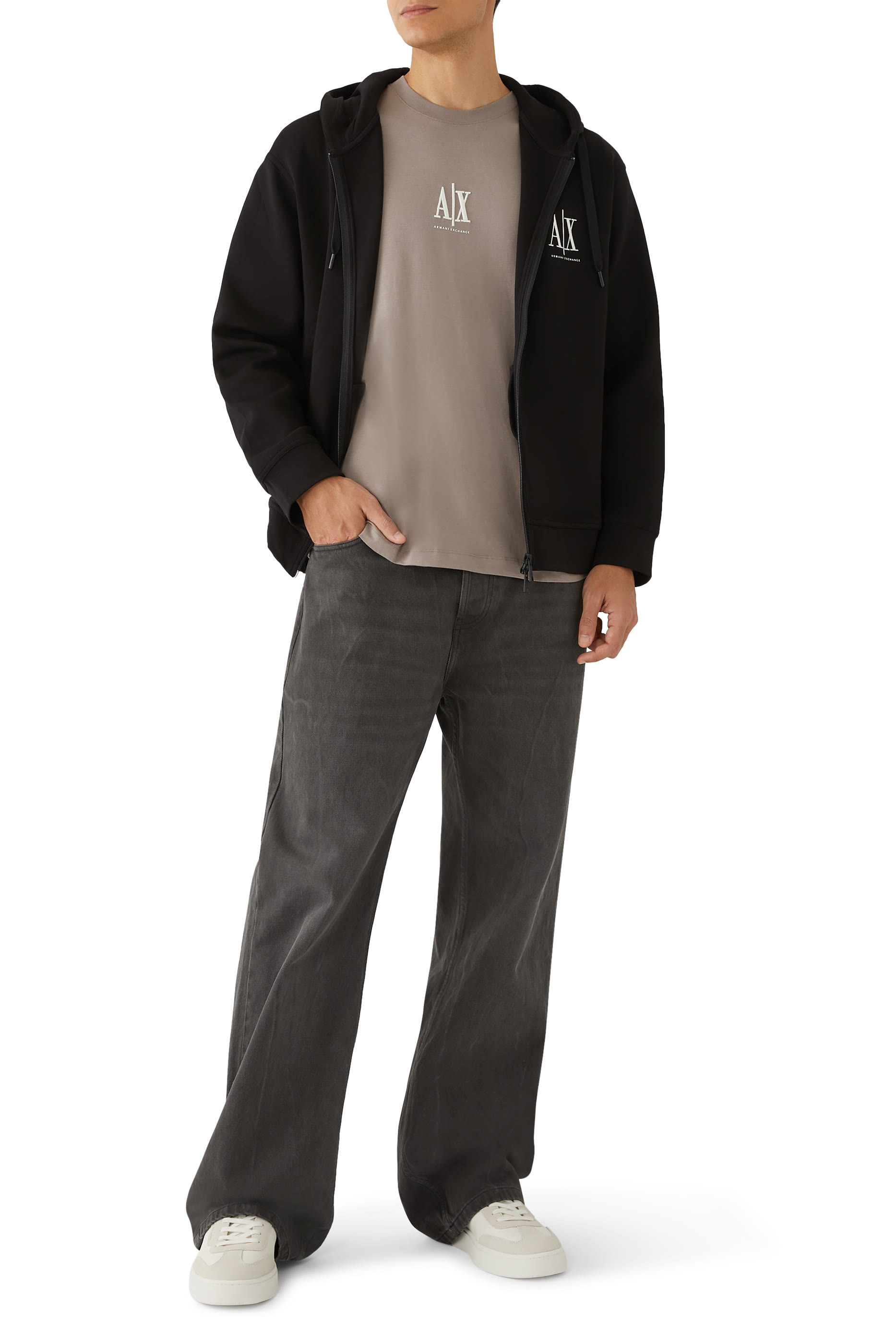 AX Logo Zip-Up Sweatshirt